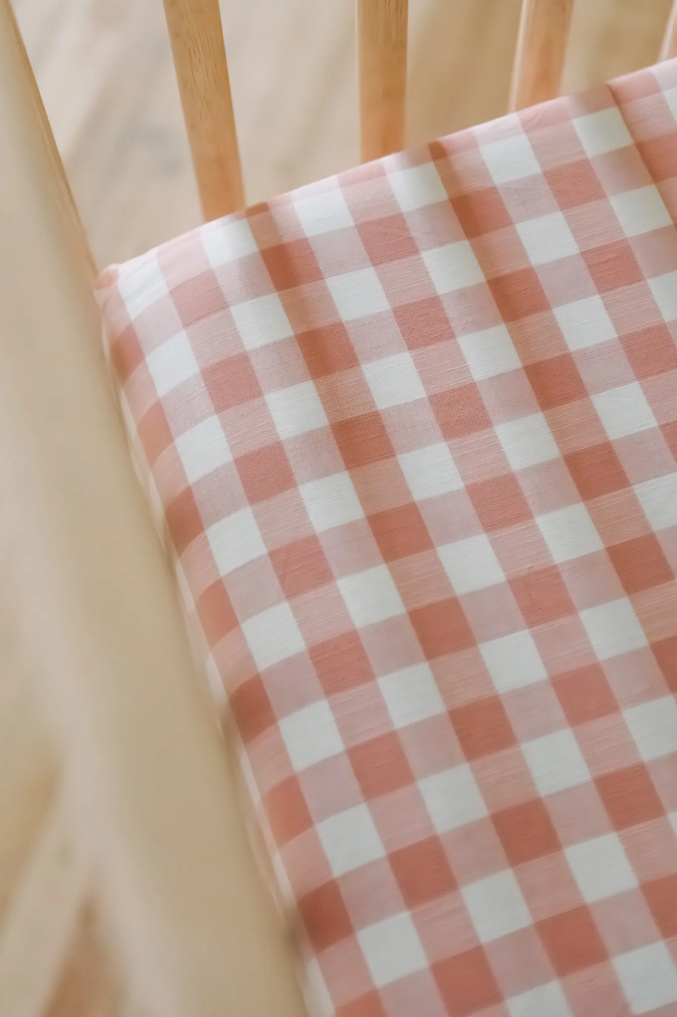 Checkmate Crib Sheet - Melon - Image 3