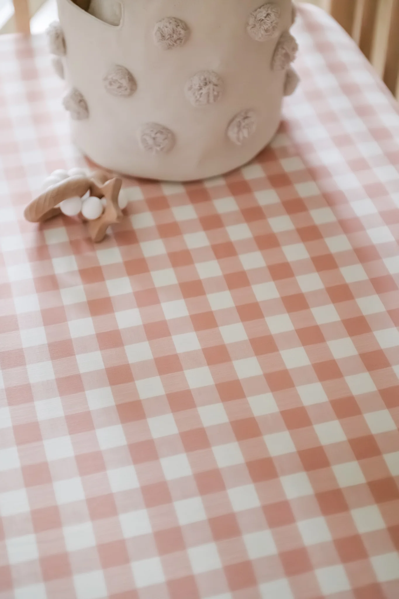 Checkmate Crib Sheet - Melon - Image 5
