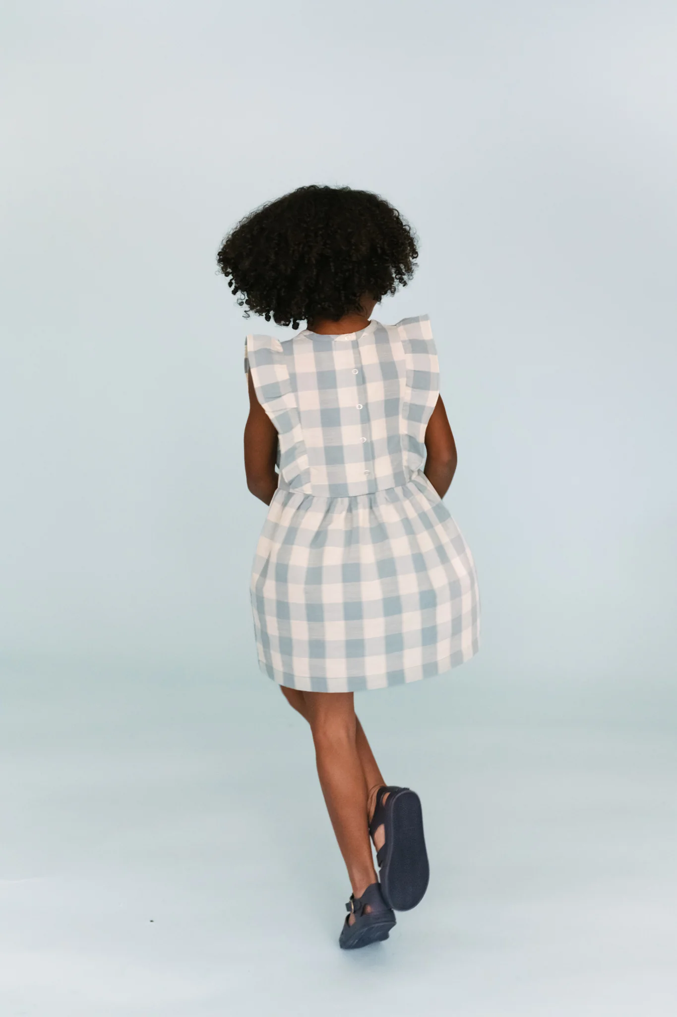 Checkmate Flutter Dress - Pond - Image 6
