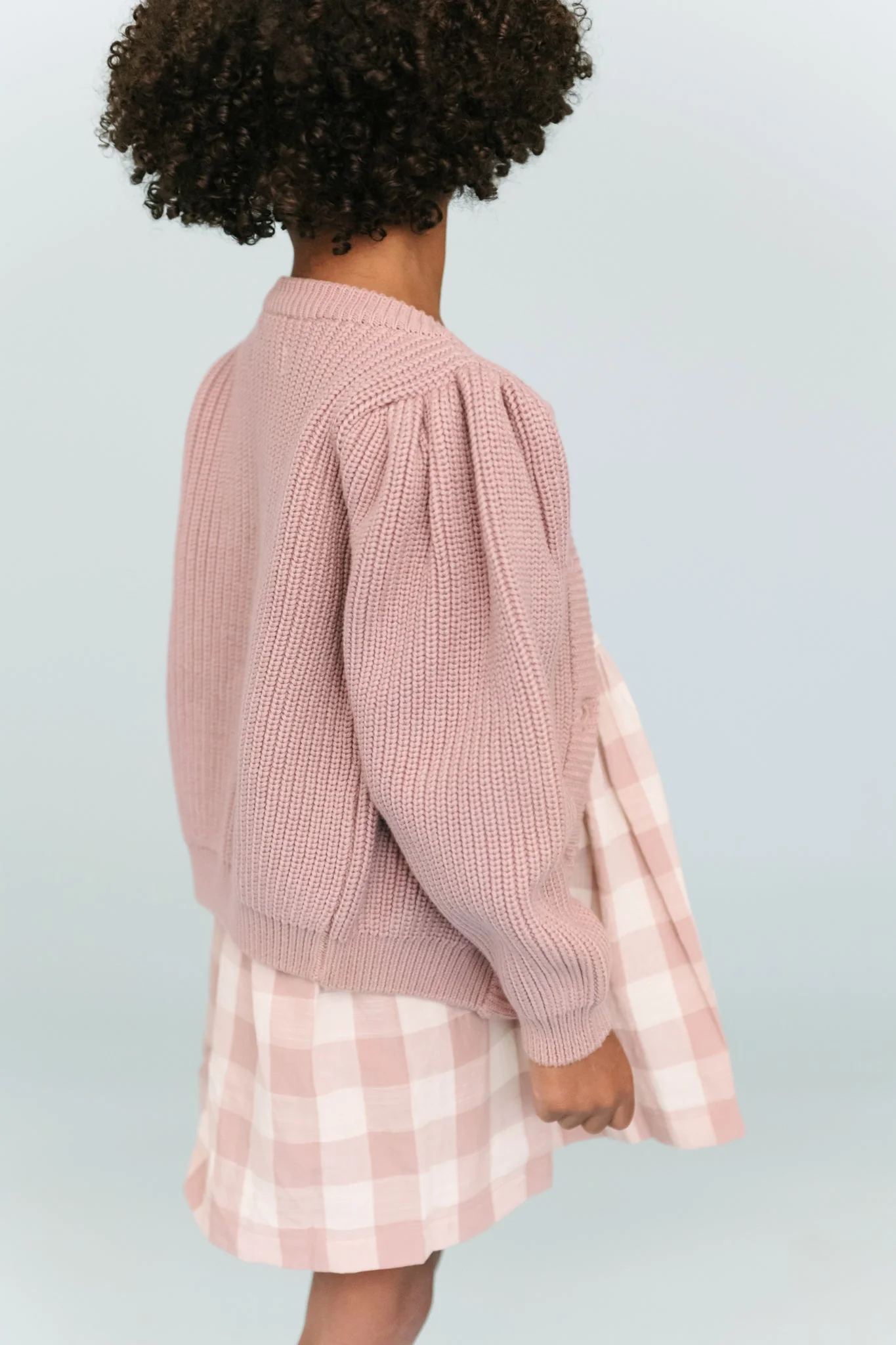 Cotton Knit Toddler Cardigan - Iris - Image 4