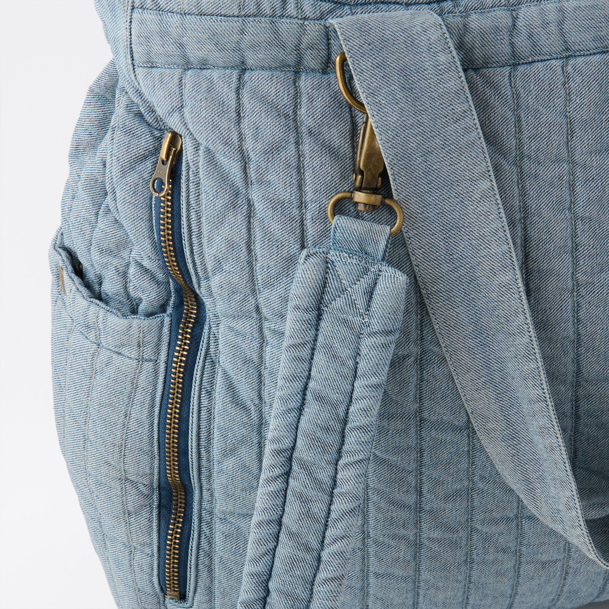 Denim Convertible Diaper Bag - Soft Indigo - Image 3