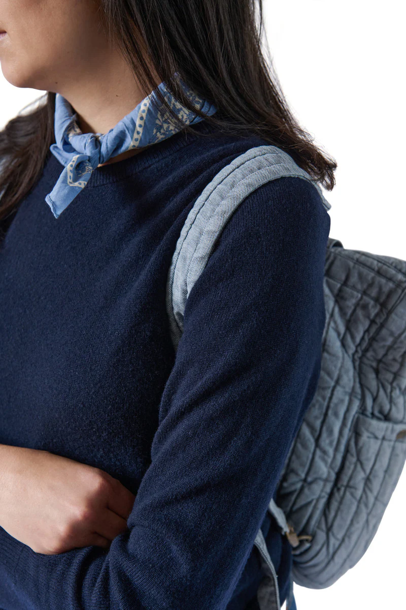 Denim Convertible Diaper Bag - Soft Indigo - Image 6