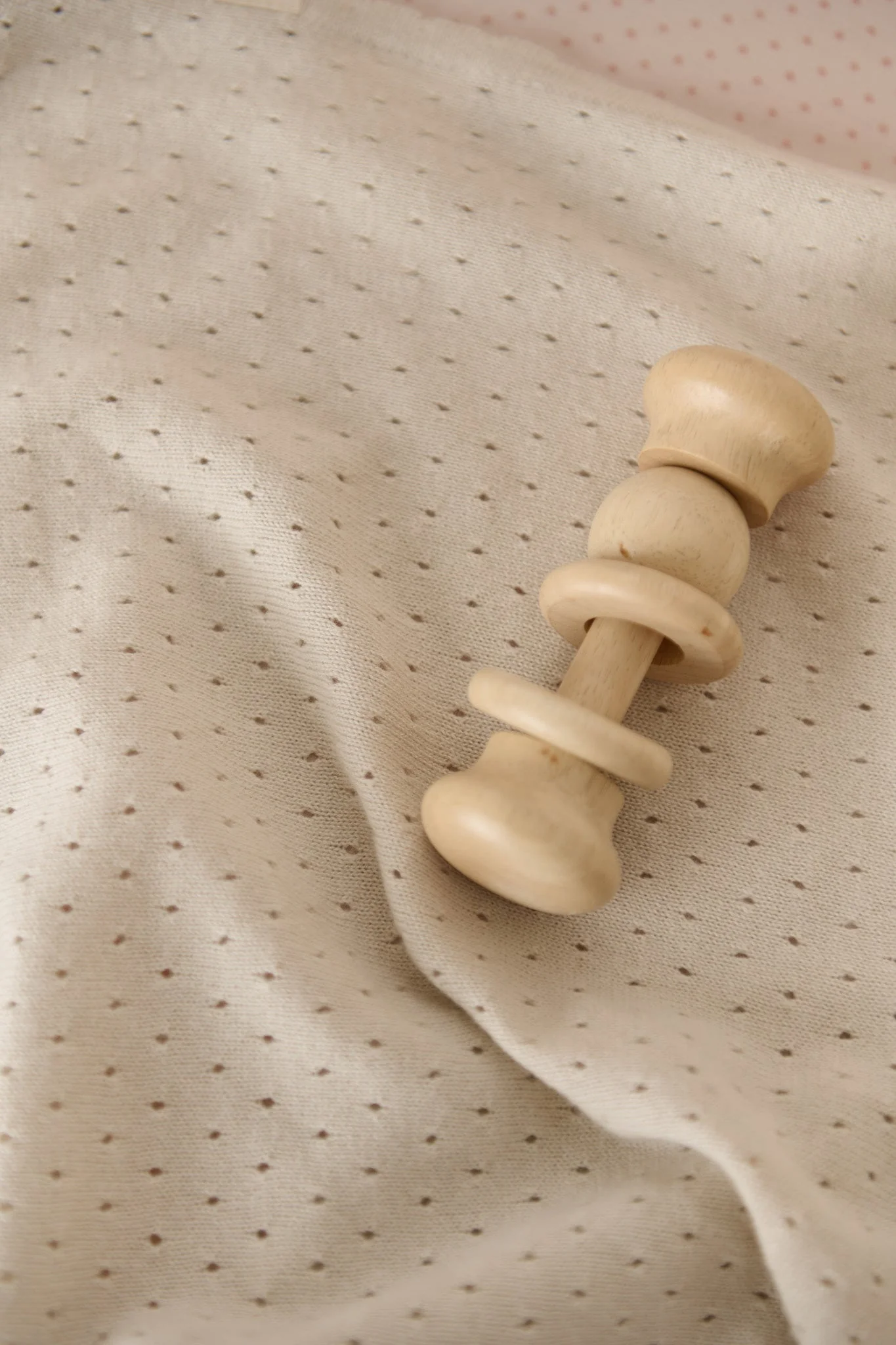 Pointelle Knit Blanket - Natural - Image 3