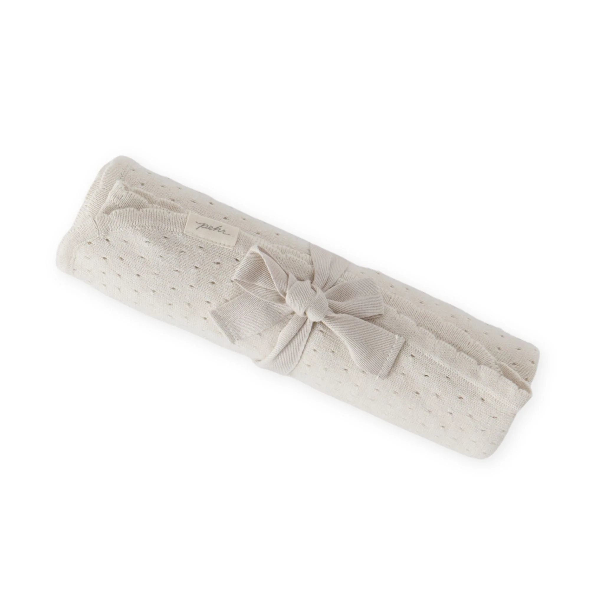Pointelle Knit Blanket - Natural - Image 6