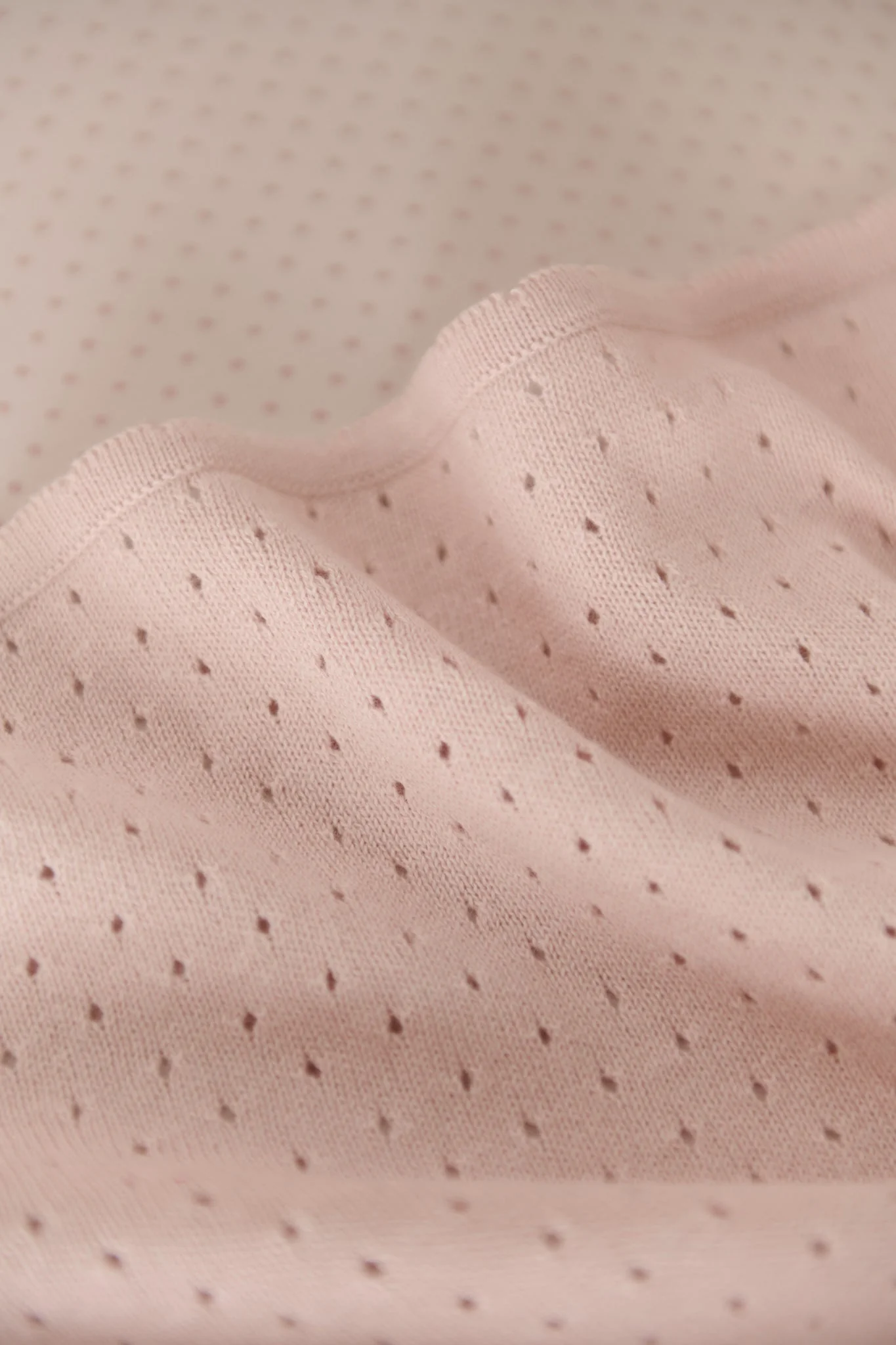 Pointelle Knit Blanket - Soft Peony - Image 3