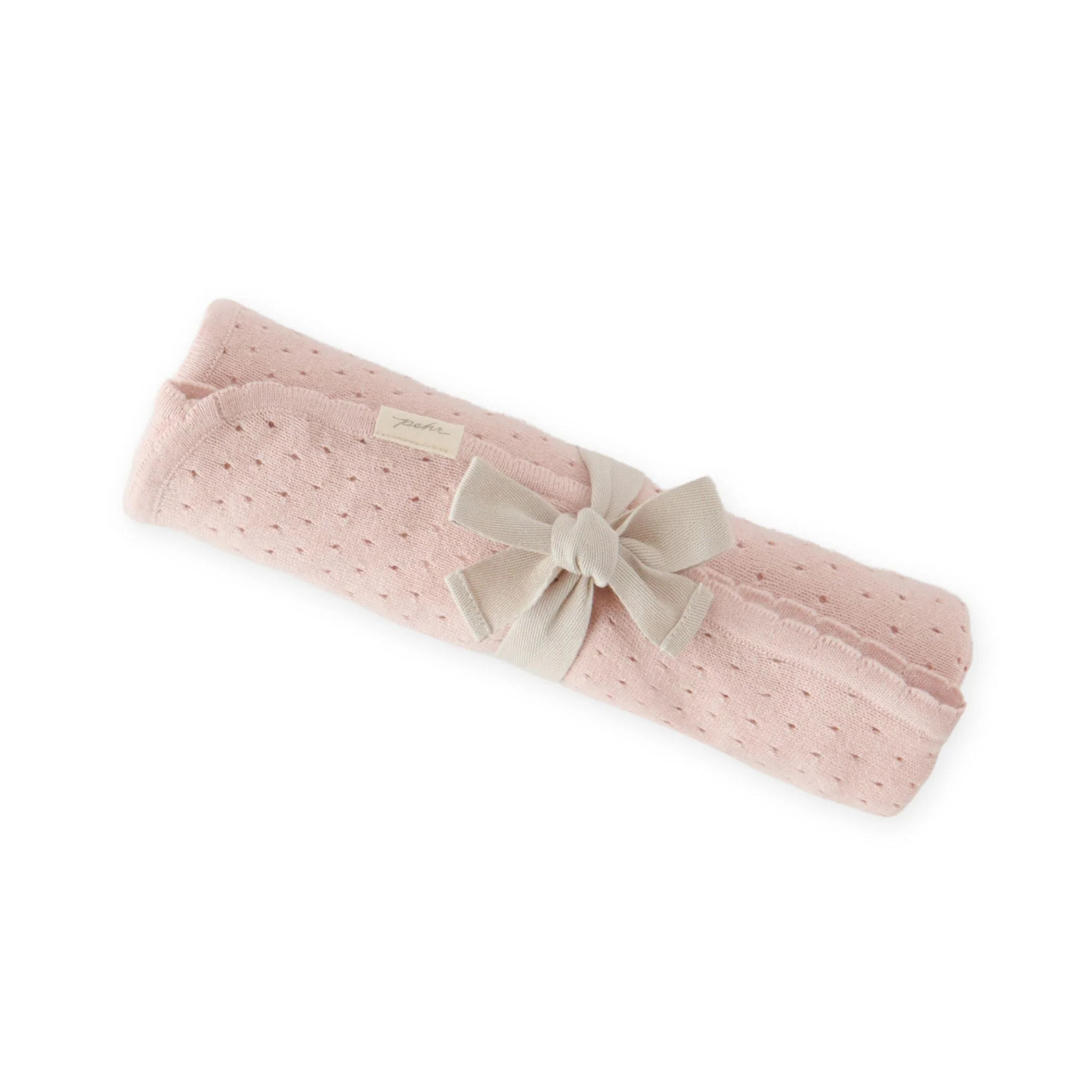 Pointelle Knit Blanket - Soft Peony - Image 5