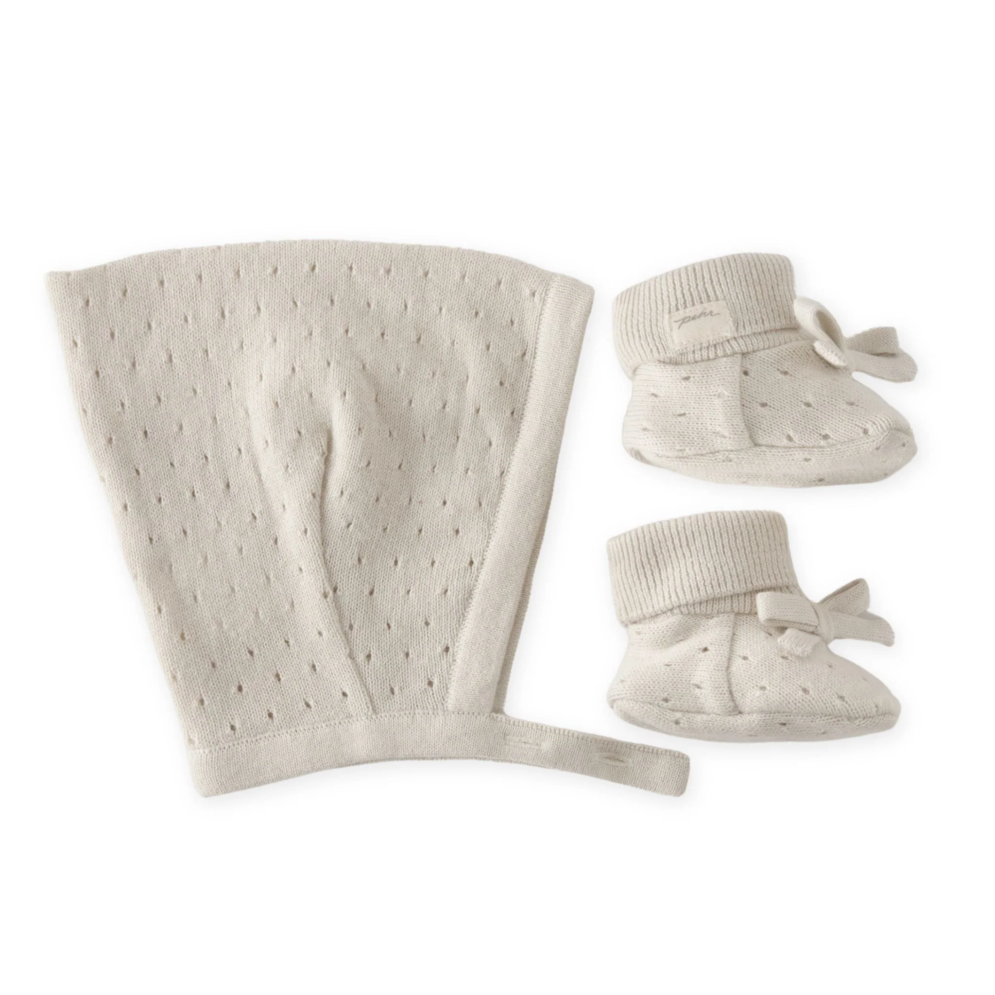 Pointelle Knit Gift Set - Natural - Image 2