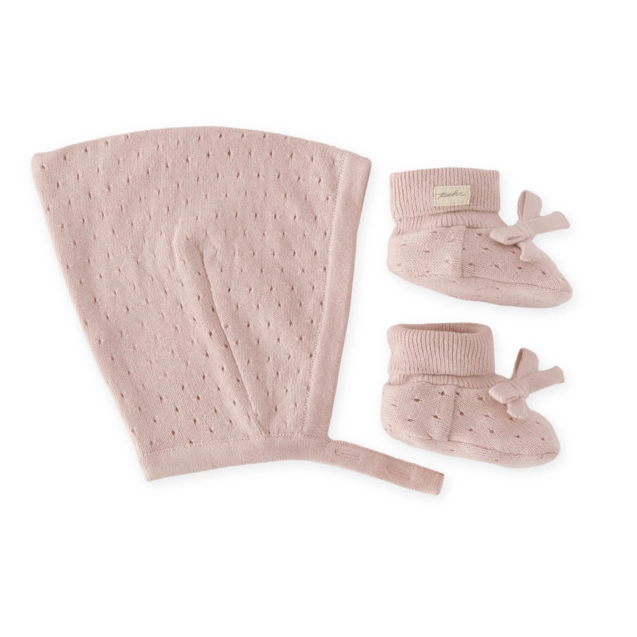 Pointelle Knit Gift Set - Soft Peony - Image 2
