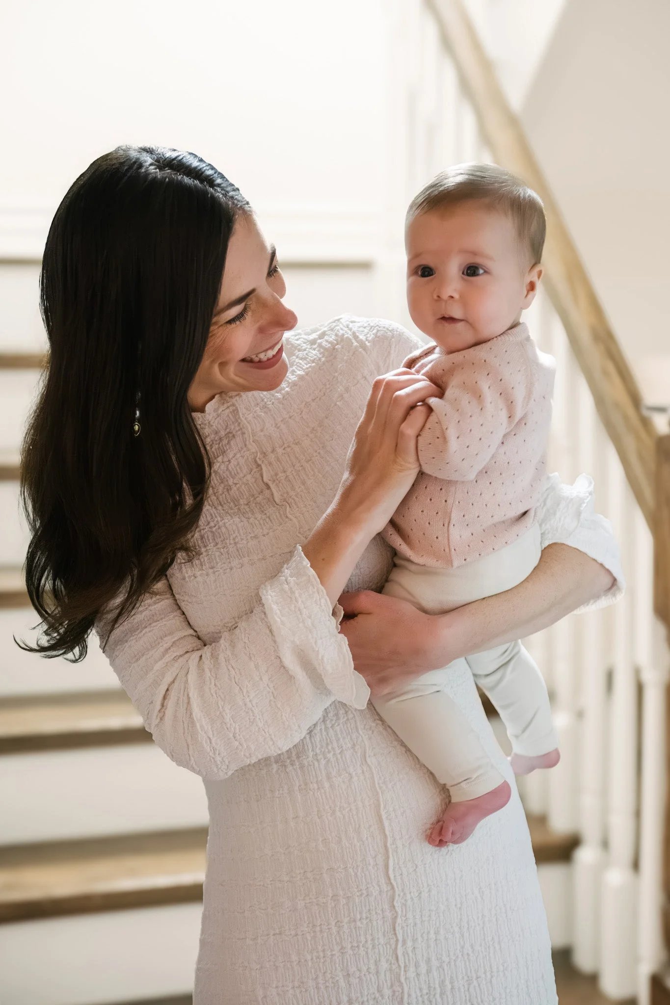 Pointelle Knit Sweater - Soft Peony - Image 3