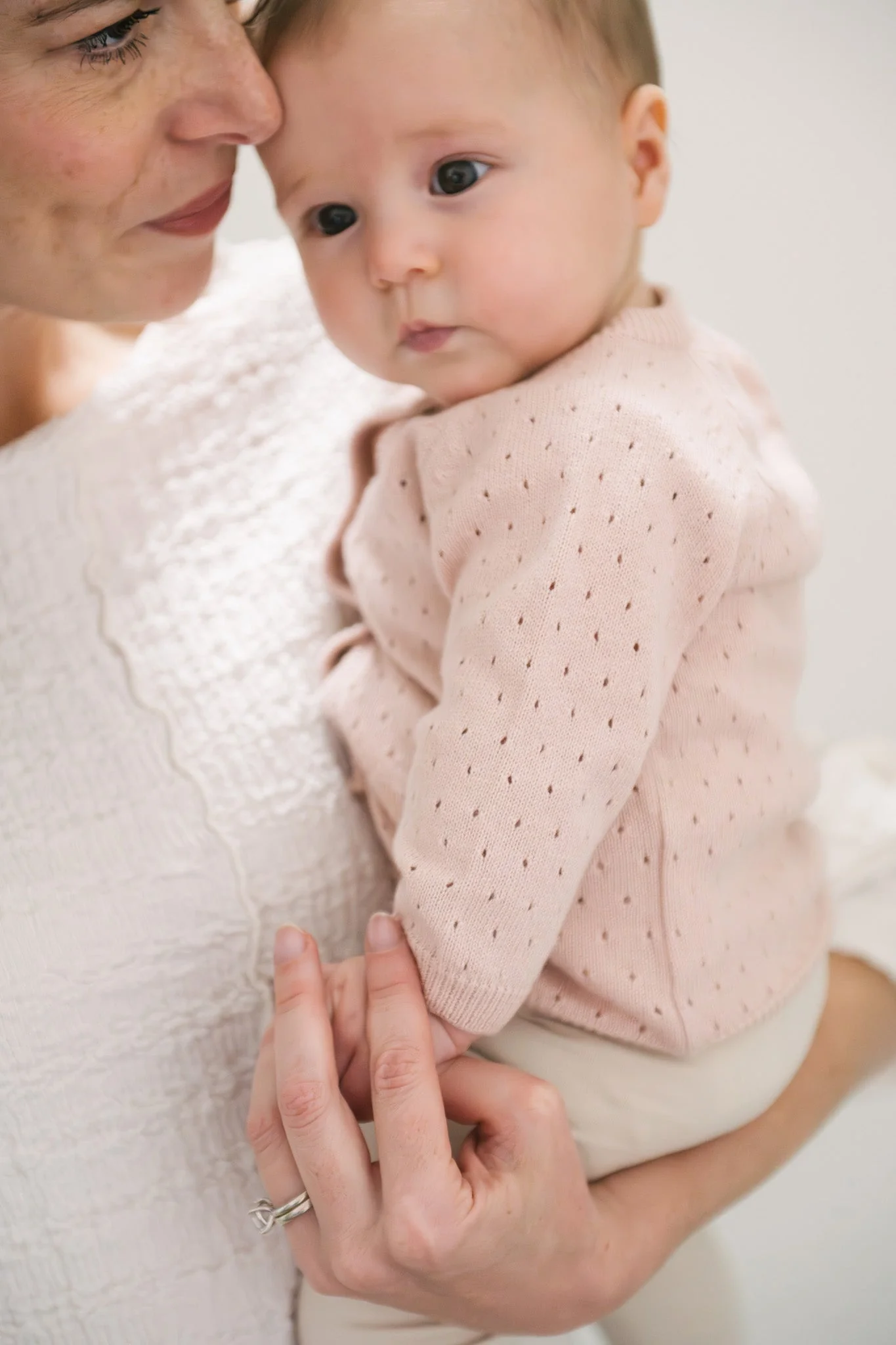 Pointelle Knit Sweater - Soft Peony - Image 4