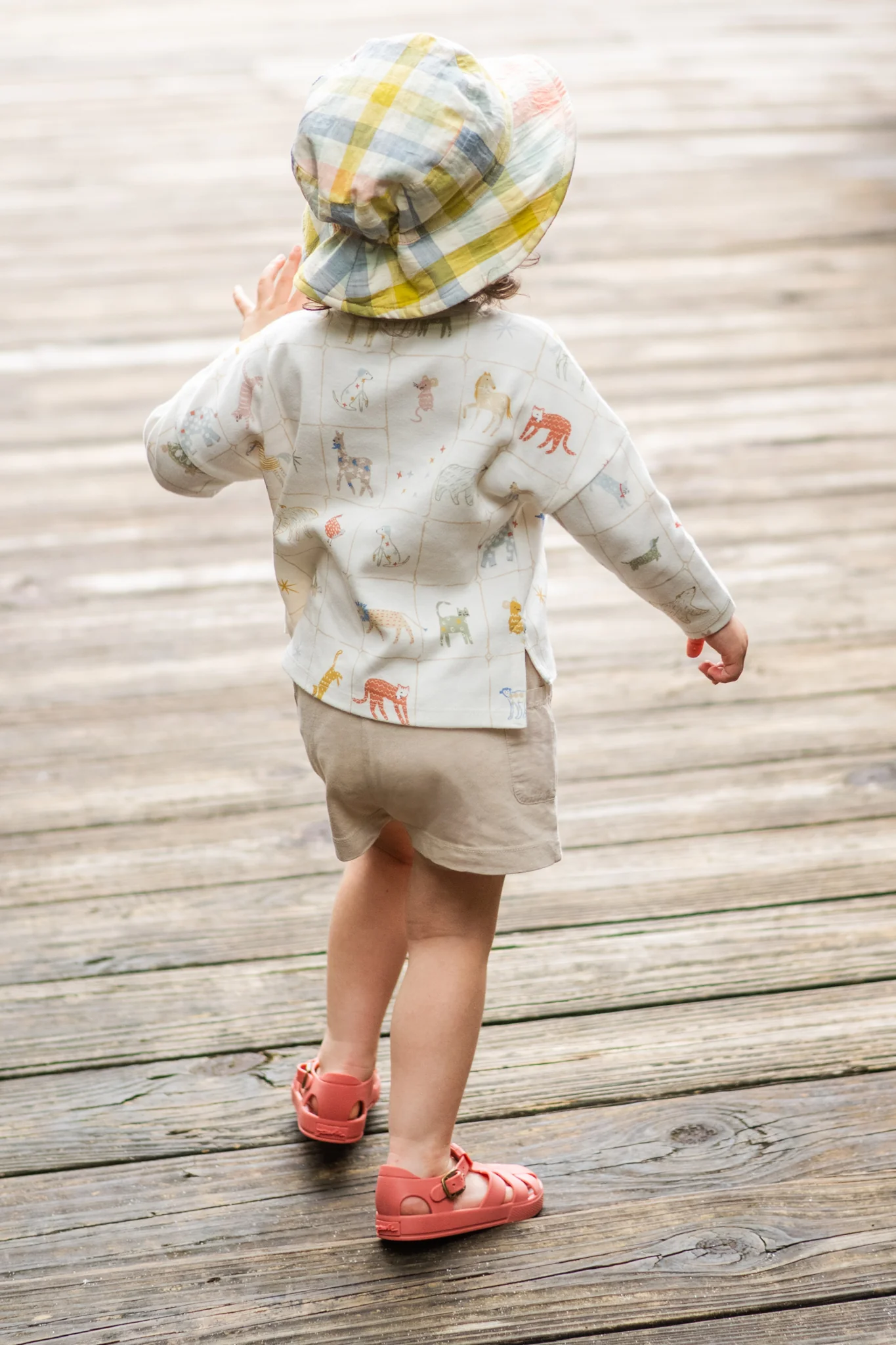 Dropped Shoulder Long Sleeve Top - Animal Shuffle - Image 3