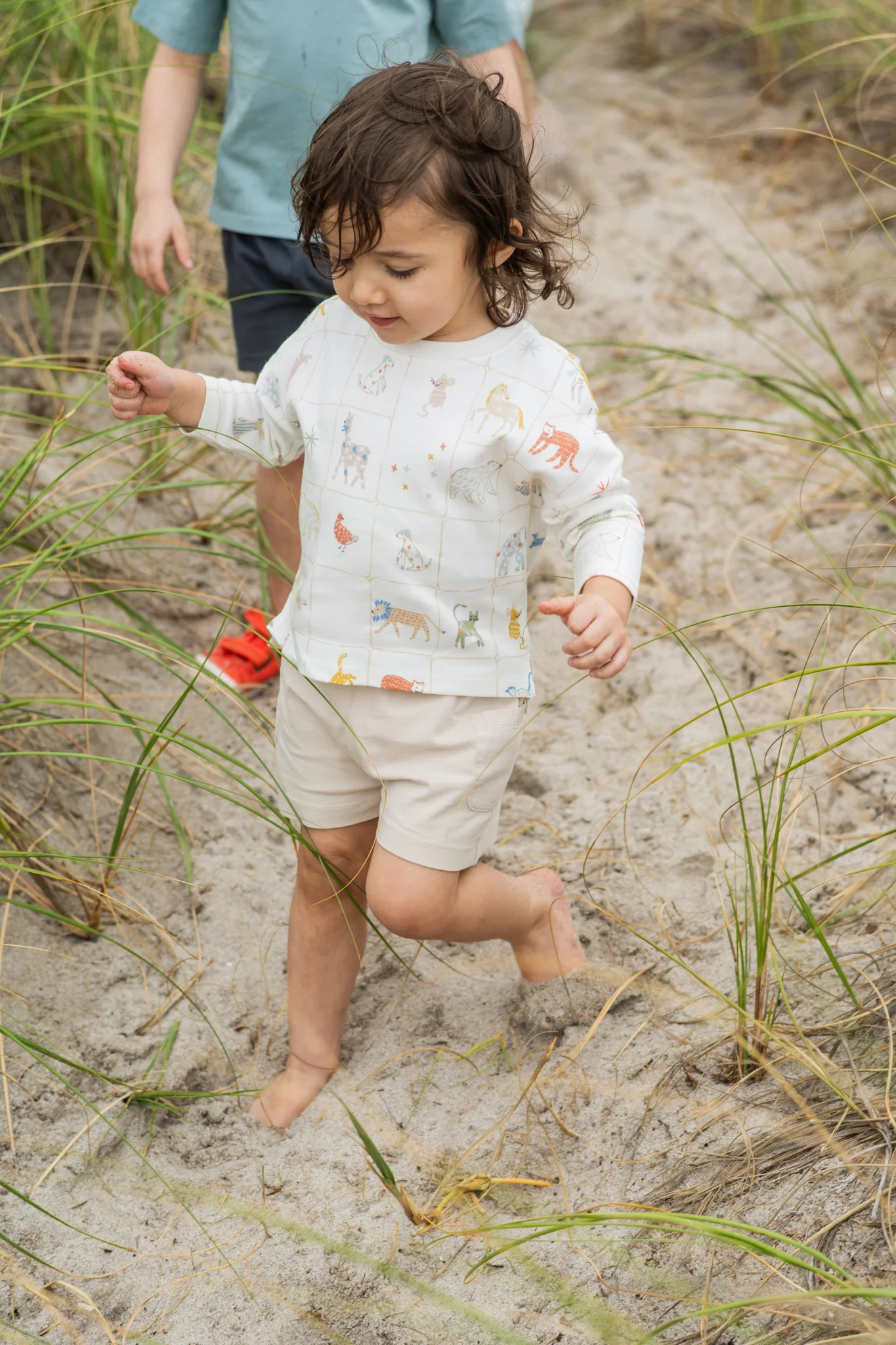 Dropped Shoulder Long Sleeve Top - Animal Shuffle - Image 4
