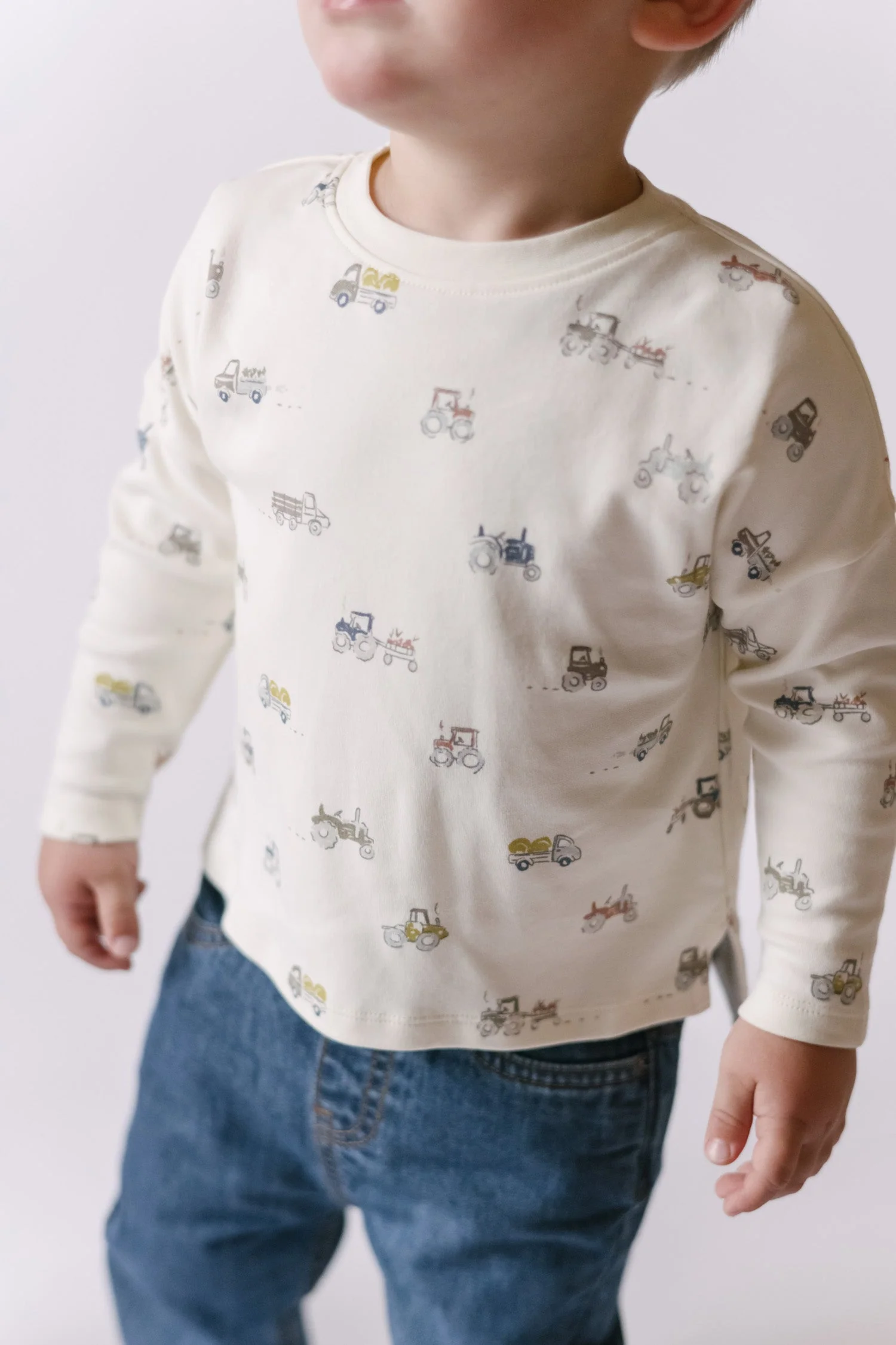 Dropped Shoulder Long Sleeve Top - Field Work - Image 3