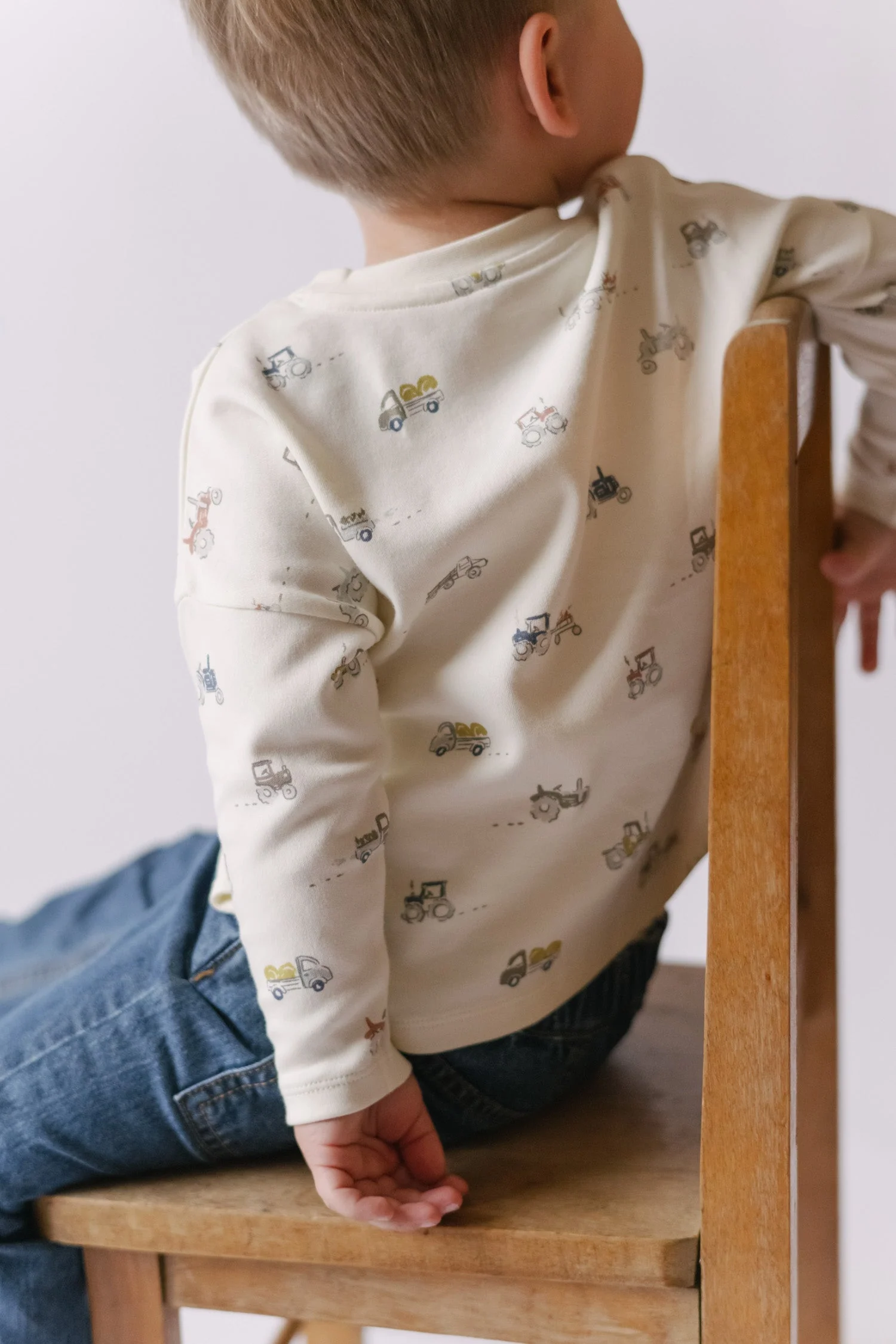 Dropped Shoulder Long Sleeve Top - Field Work - Image 5