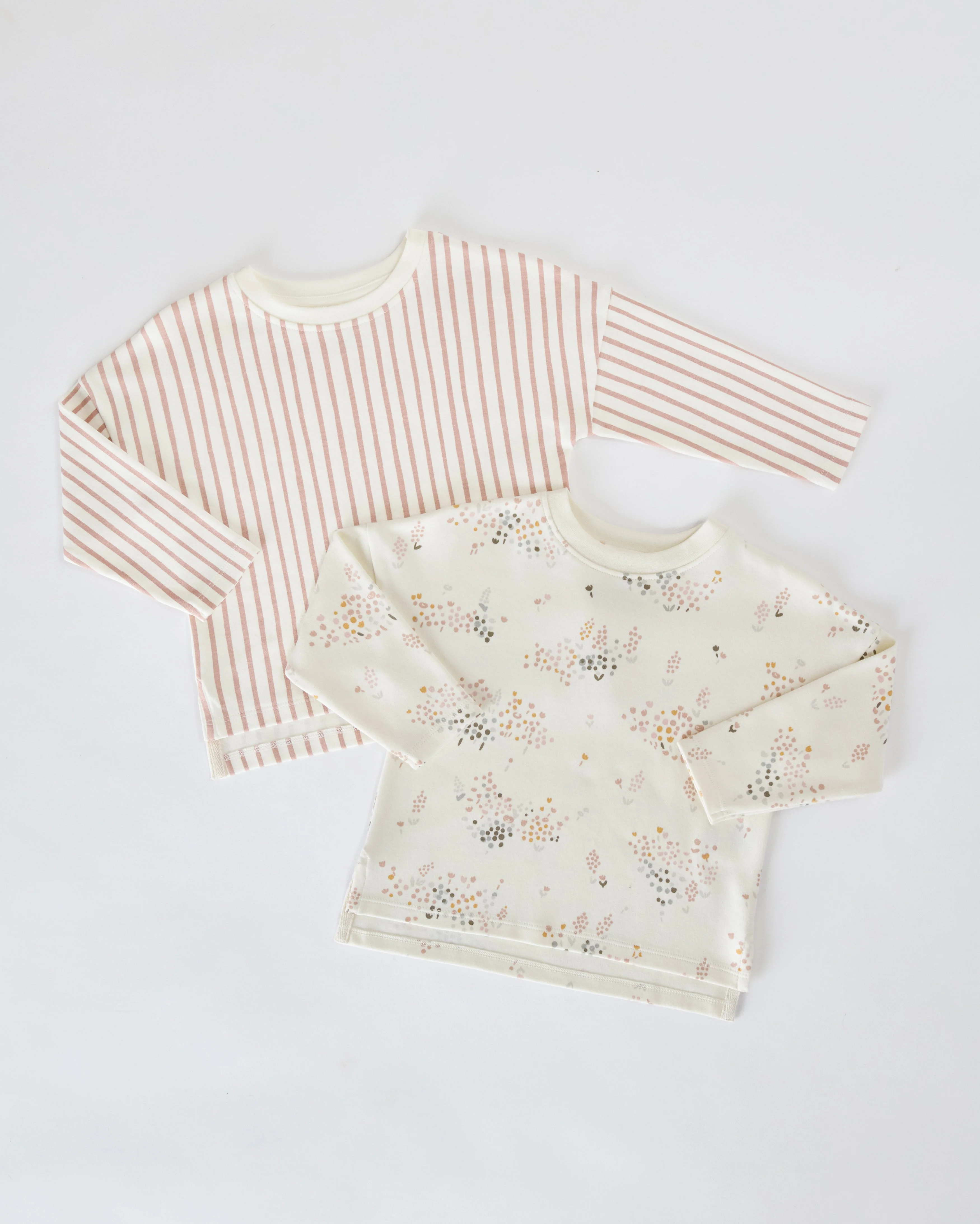 Dropped Shoulder Long Sleeve Top - Flower Patch - Image 6