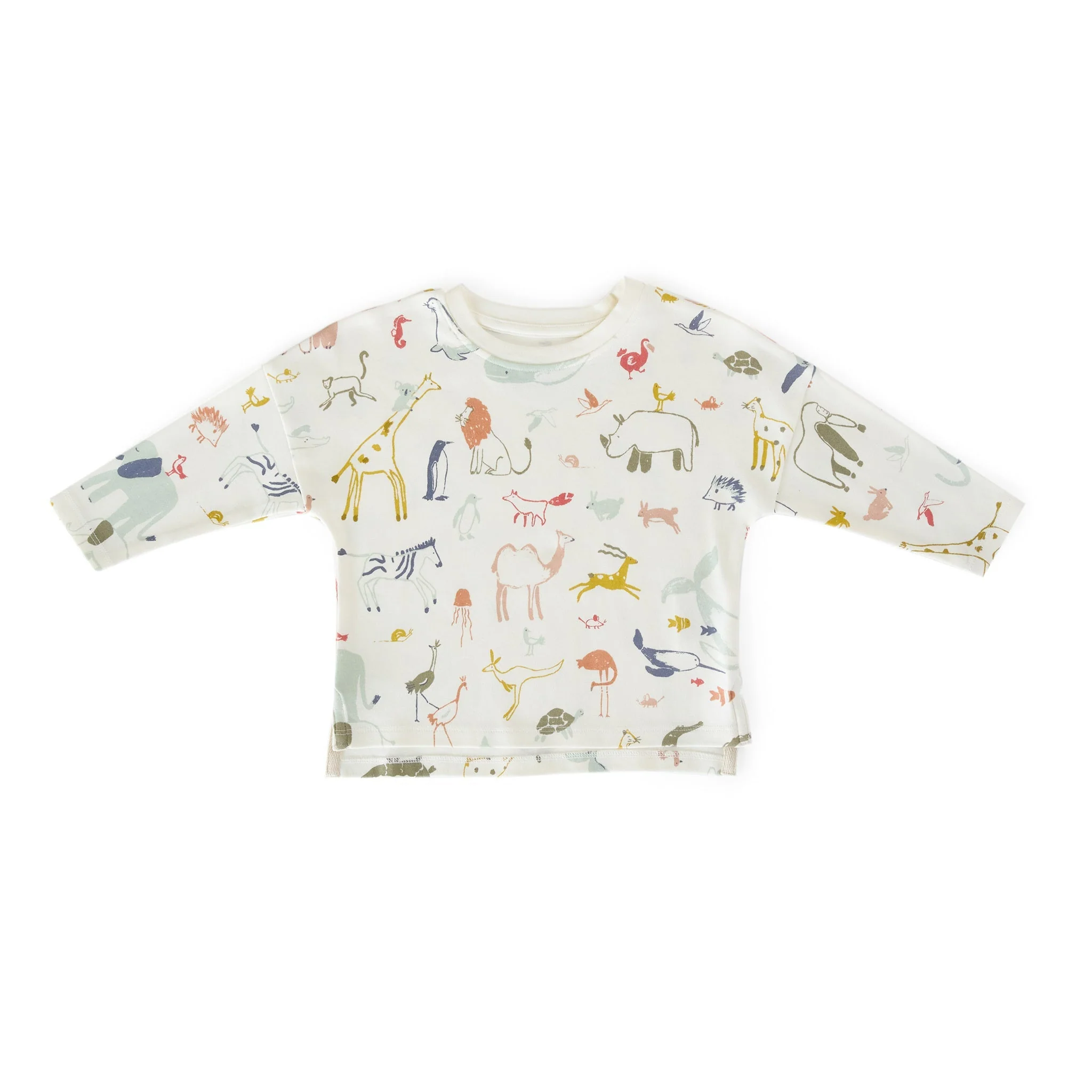 Dropped Shoulder Long Sleeve Top - Into The Wild