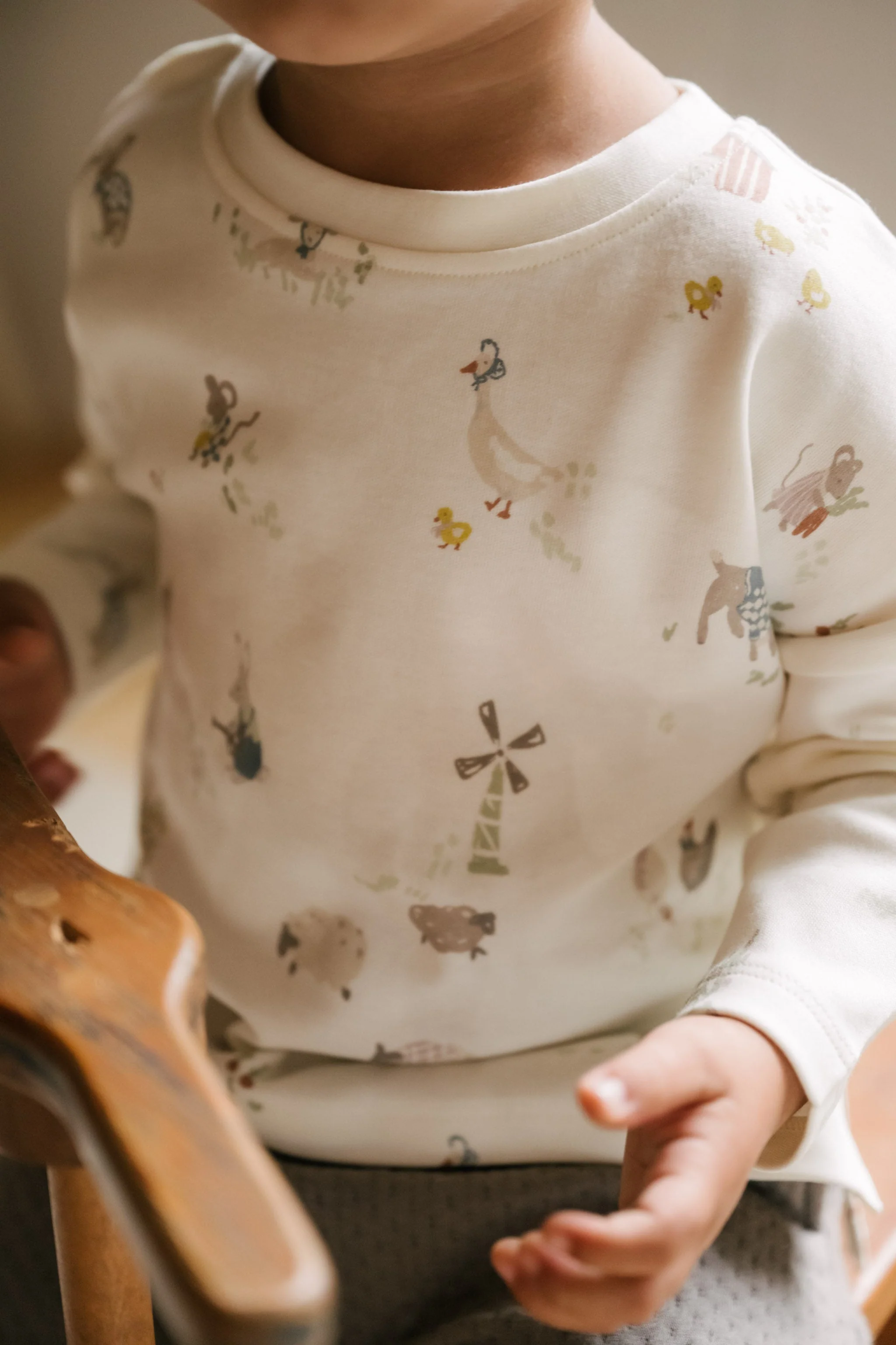Dropped Shoulder Long Sleeve Top - On the Farm - Image 2