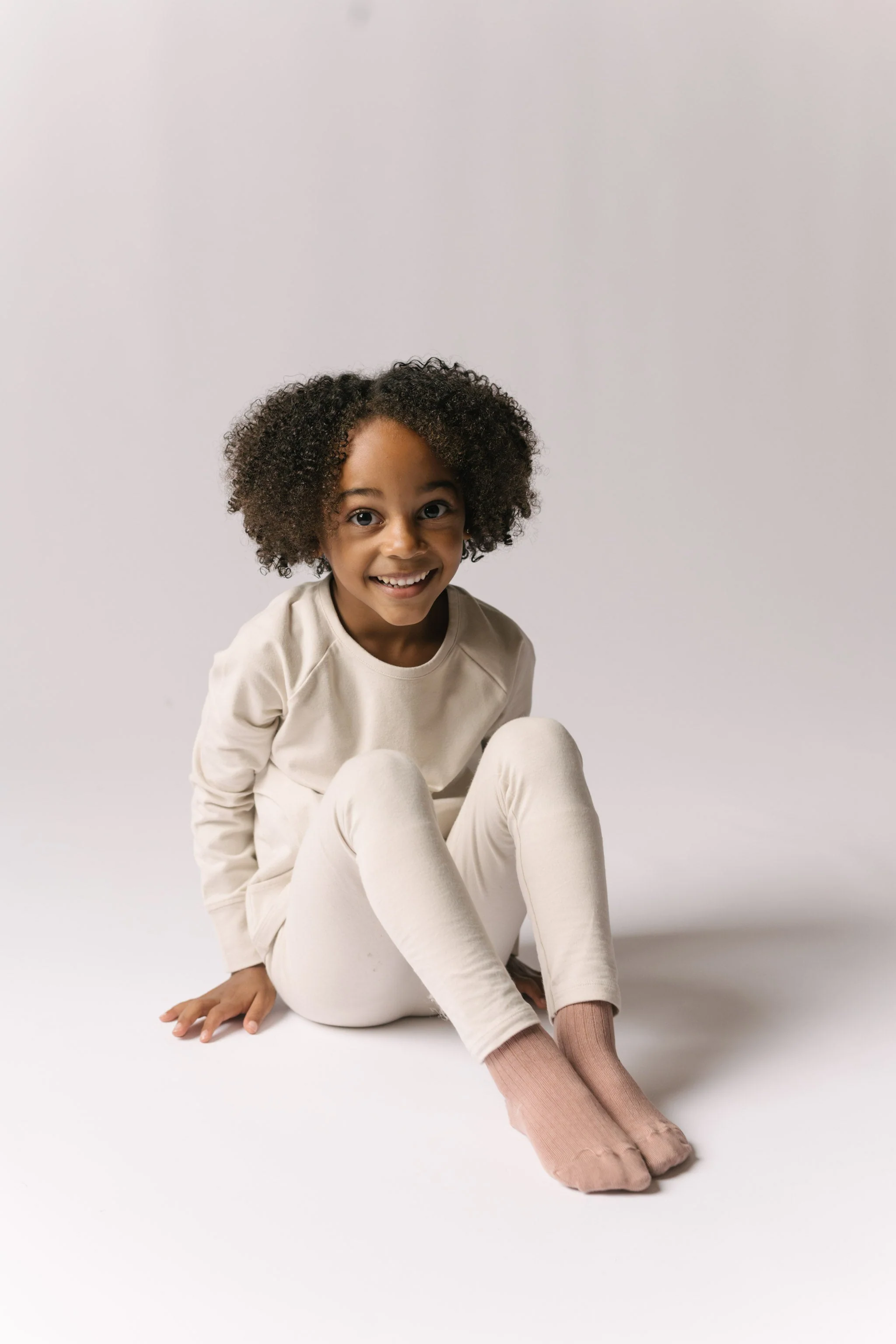 Essentials Kids Legging - Natural - Image 3