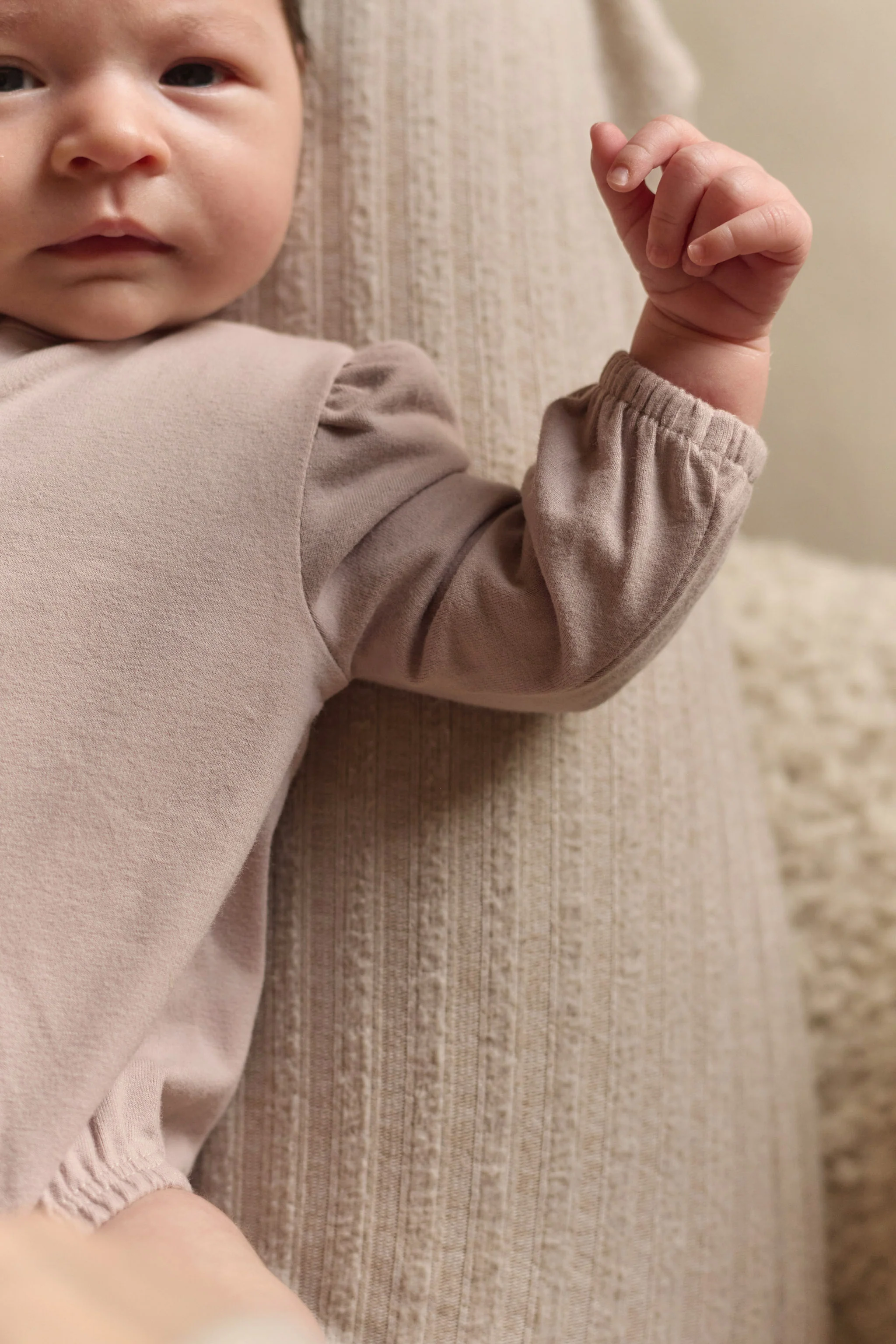 Essentials Puff Sleeve One-Piece - Pale Pink - Image 5