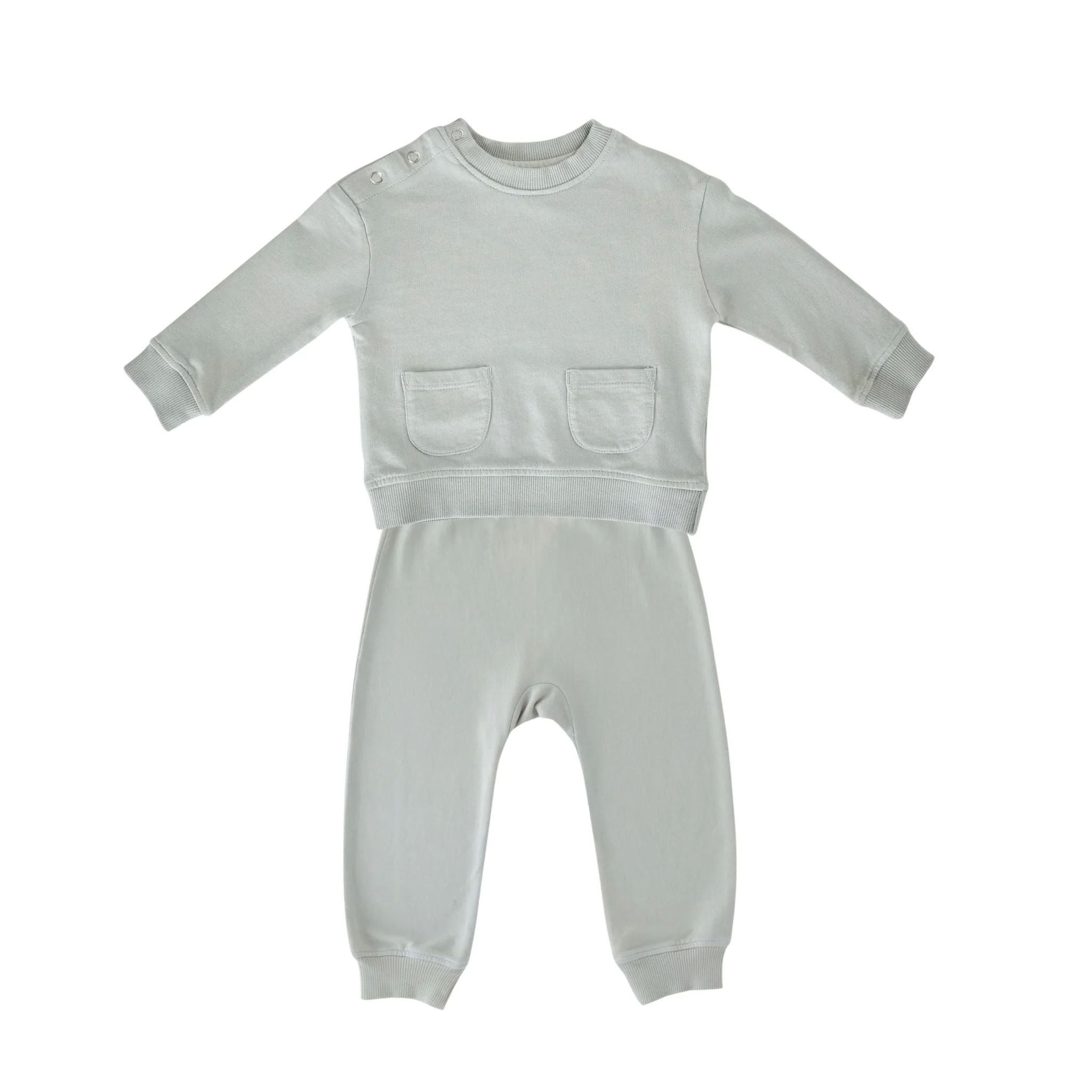 French Terry Matching Set - Soft Sea