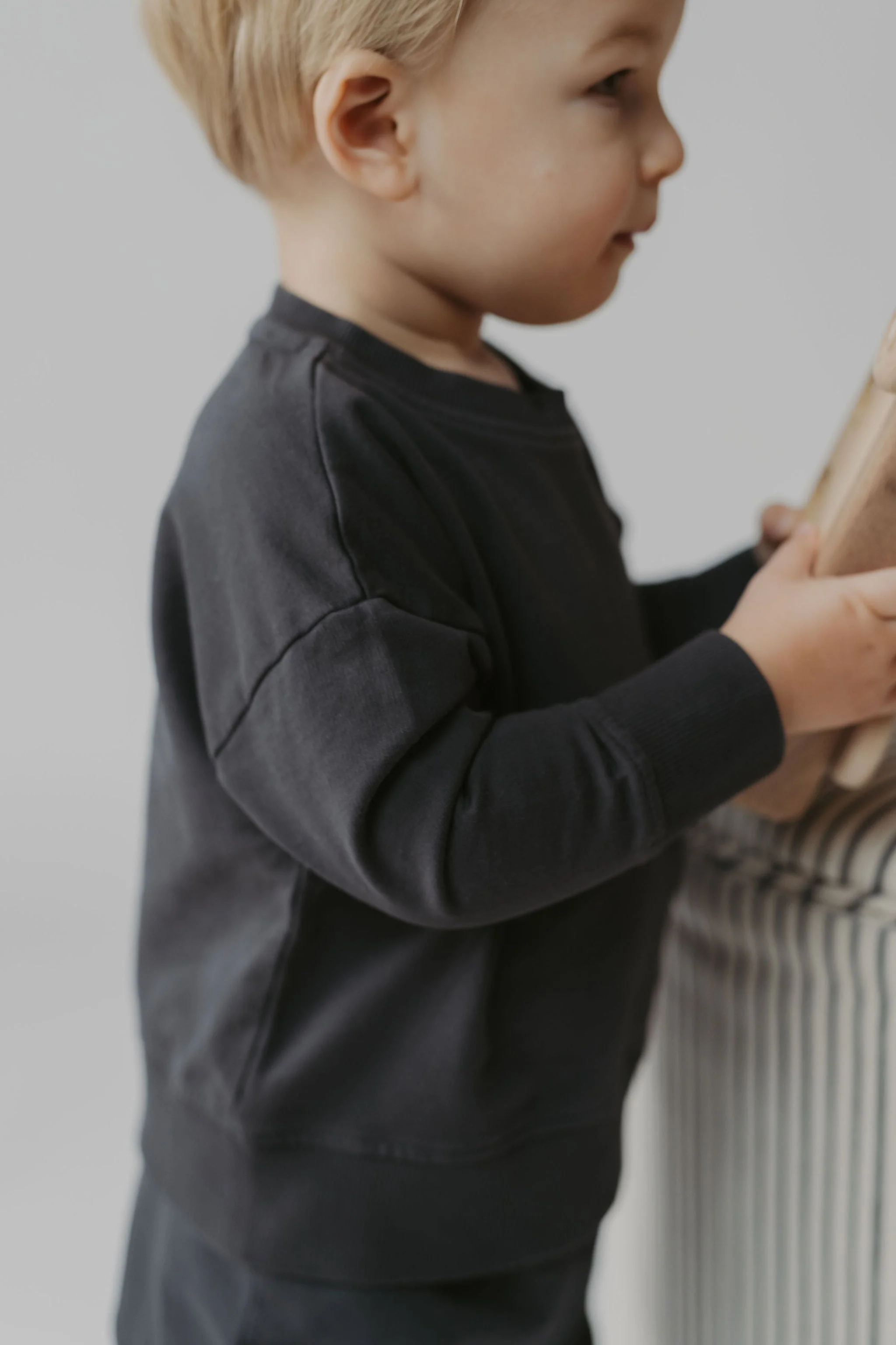 French Terry Toddler Sweatshirt - Ink Blue - Image 2