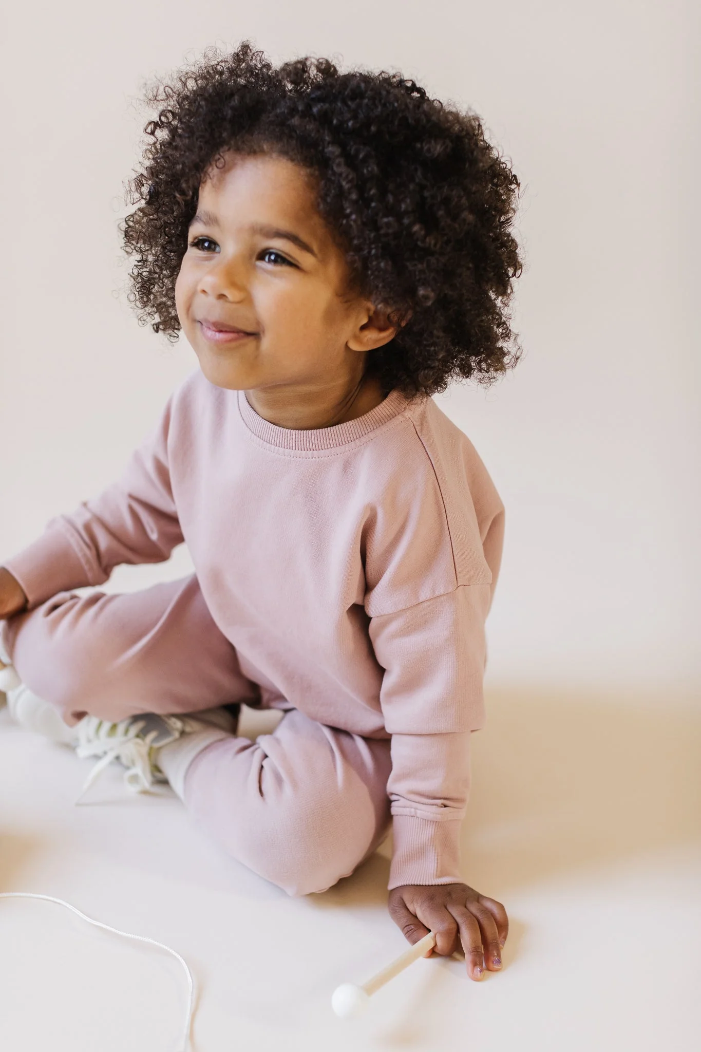 French Terry Toddler Sweatshirt - Soft Peony - Image 3