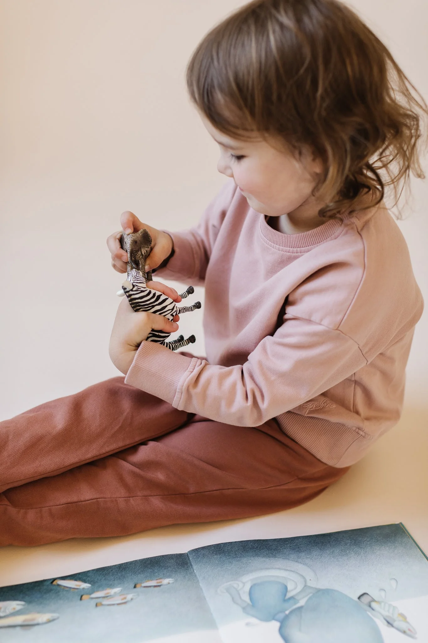 French Terry Toddler Sweatshirt - Soft Peony - Image 5