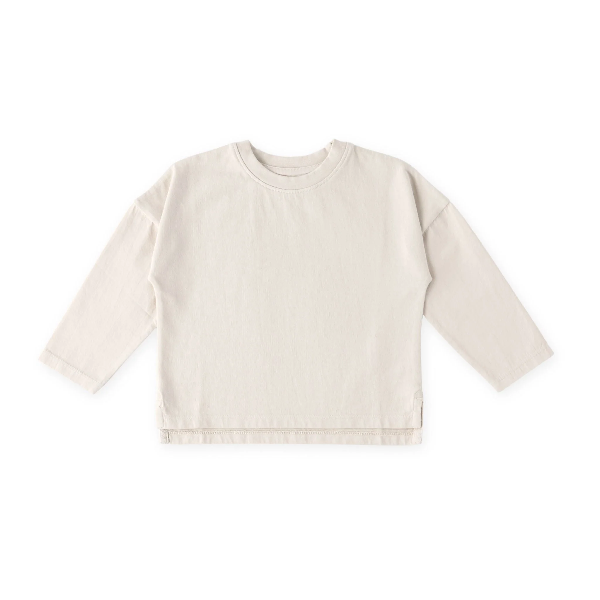 Garment Dye Dropped Shoulder Long Sleeve - Natural