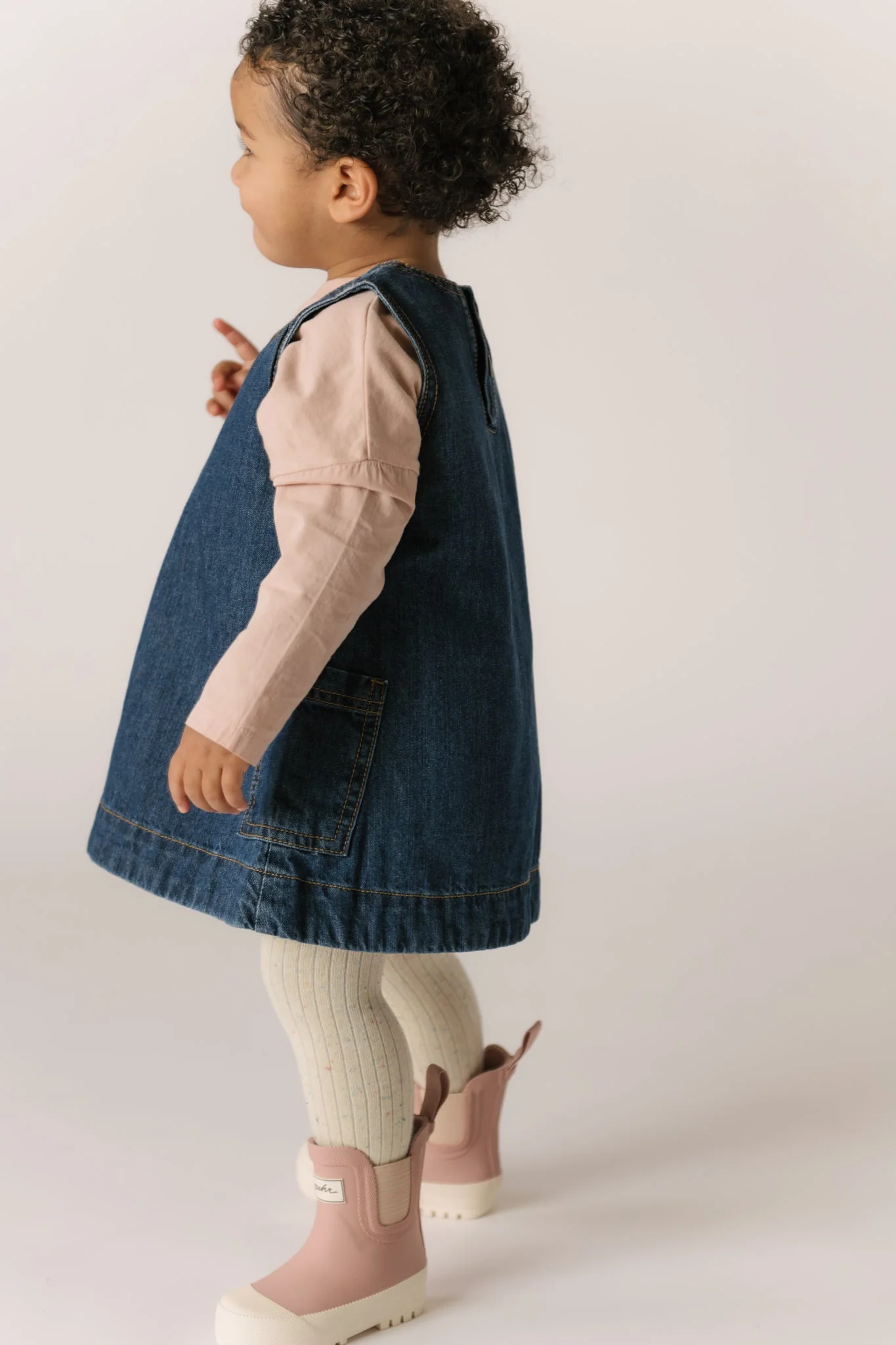 Garment Dye Dropped Shoulder Long Sleeve - Soft Peony - Image 2