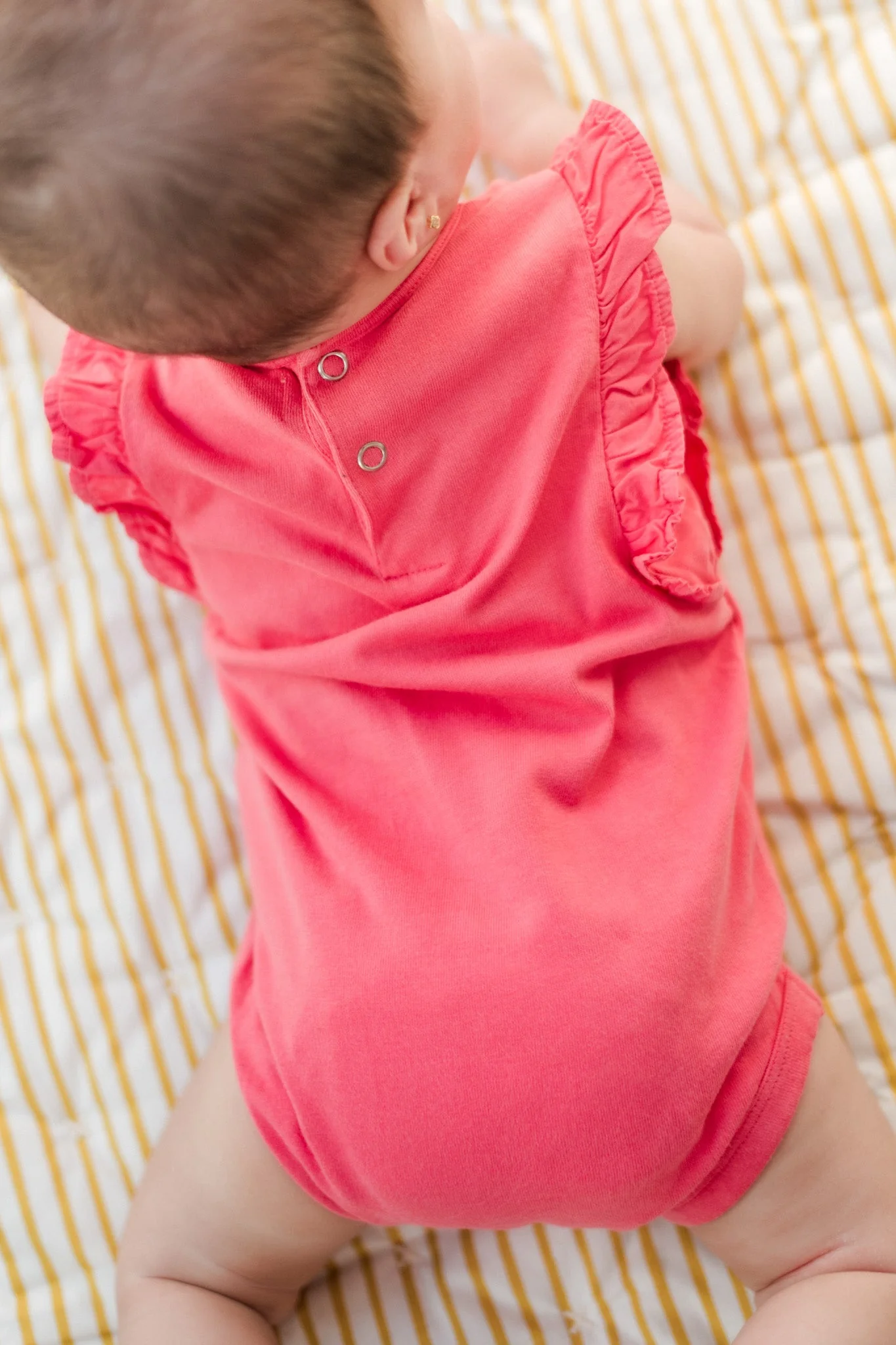 Garment Dye Flutter One-Piece - Raspberry - Image 3