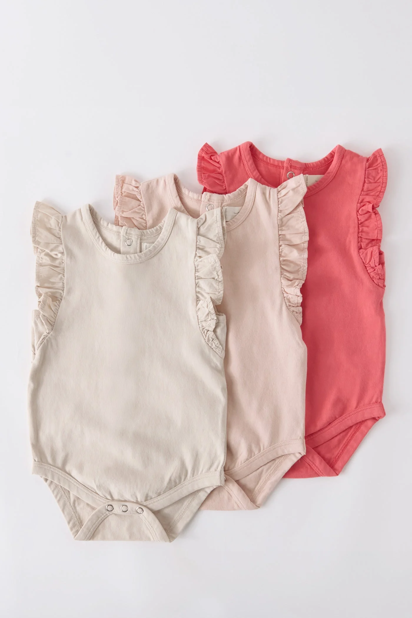 Garment Dye Flutter One-Piece - Soft Peony - Image 4