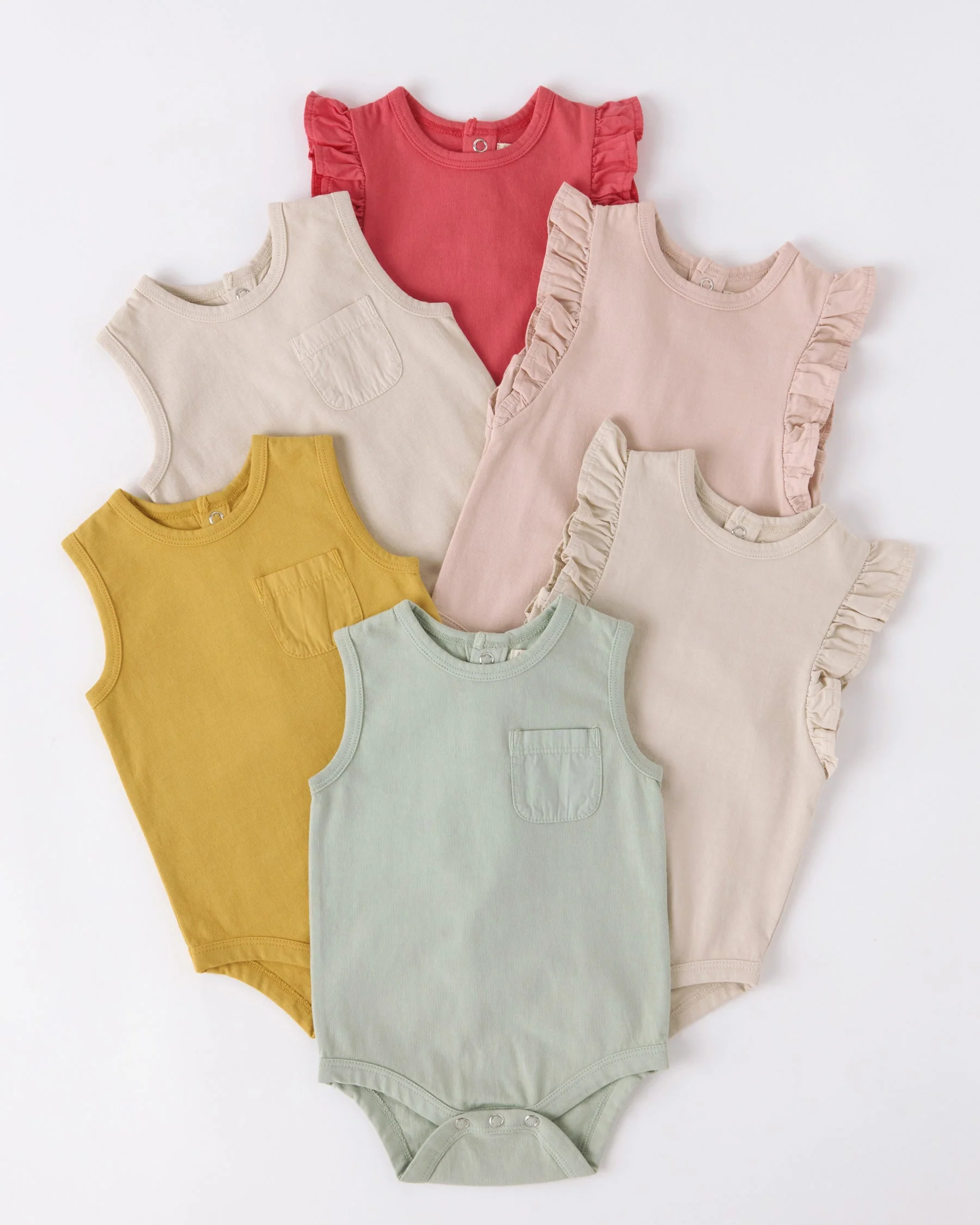Garment Dye Flutter One-Piece - Soft Peony - Image 5