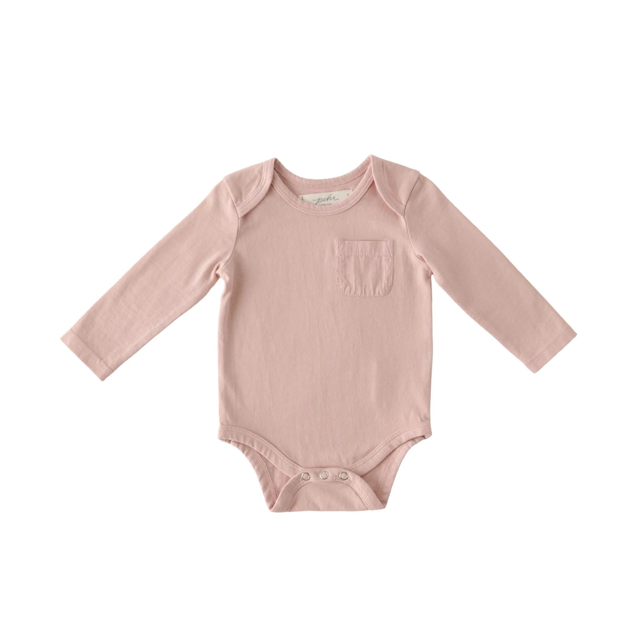 Garment Dye Long Sleeve One-Piece - Soft Peony