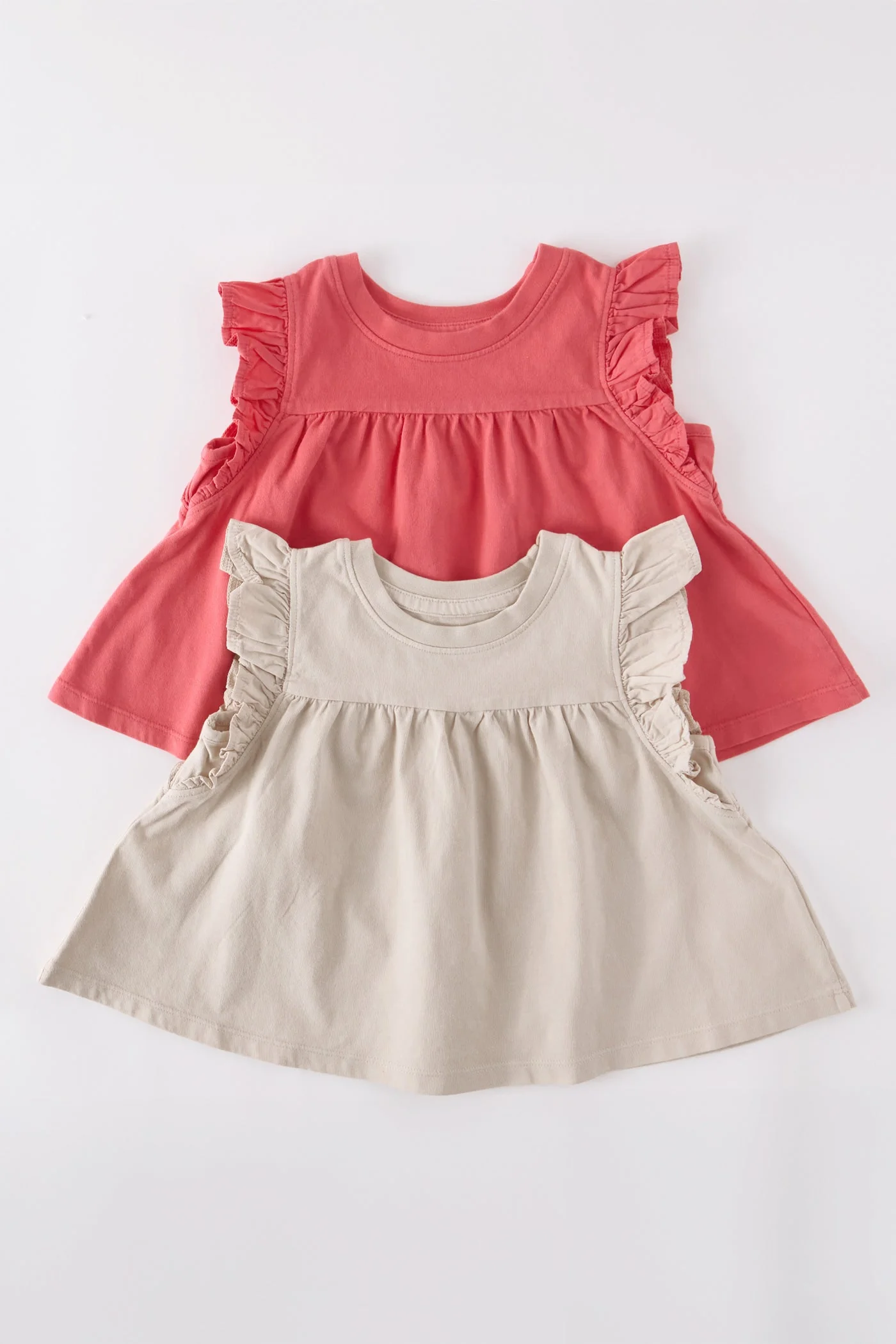 Garment Dye Ruffle T-Shirt - Raspberry - Image 7
