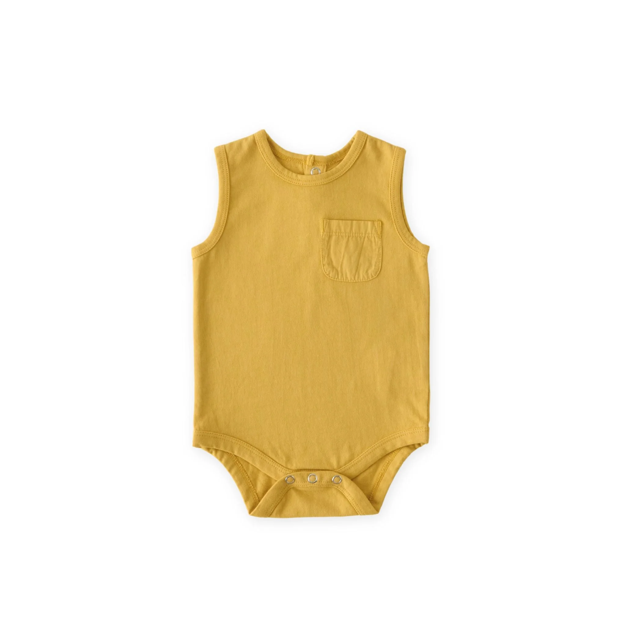 Garment Dye Tank One-Piece - Marigold