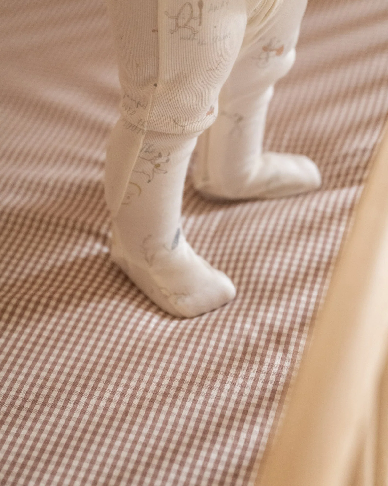 Gingham Crib Sheet - Thistle - Image 5