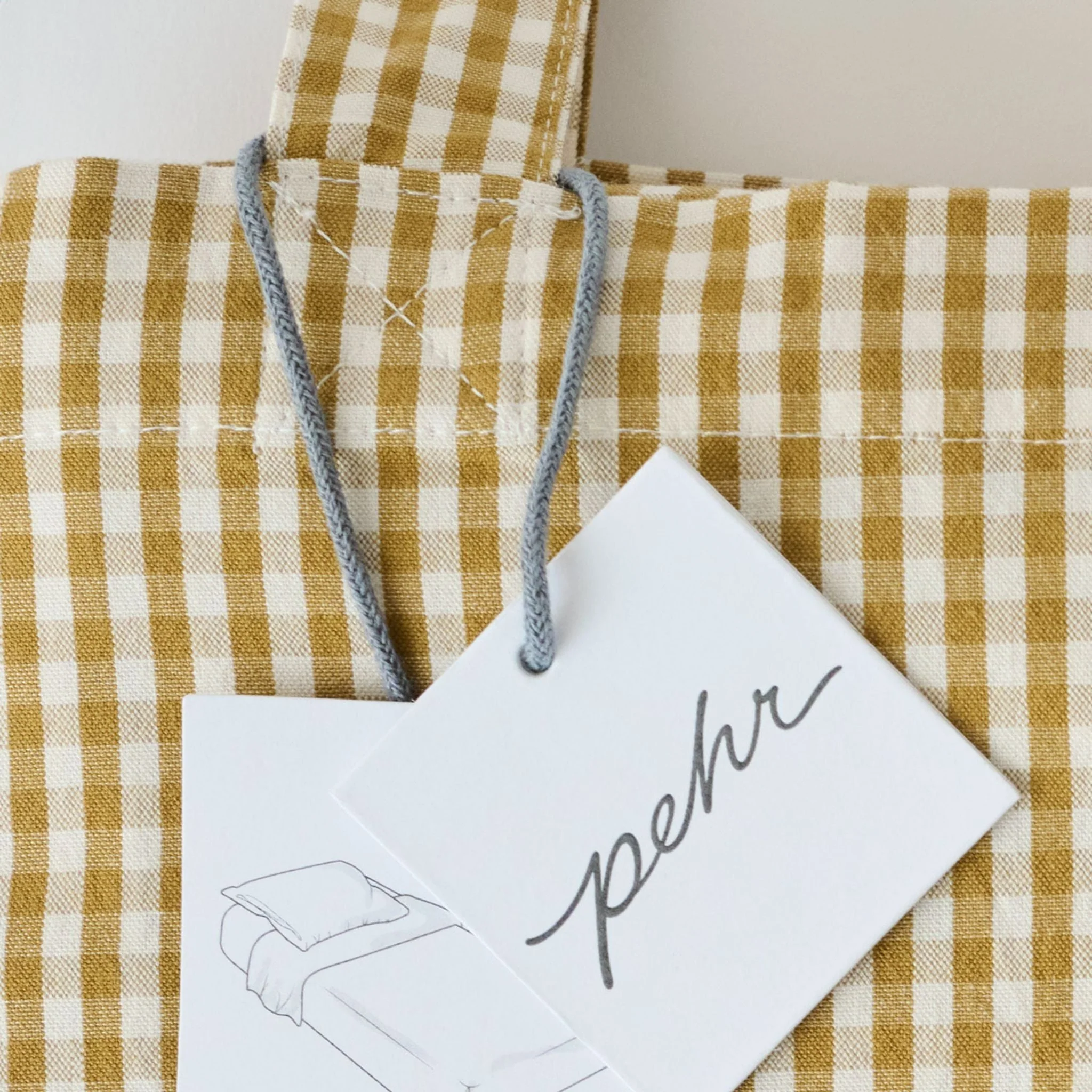 Gingham Kids Bedding Sheet Set - Dijon - Image 6