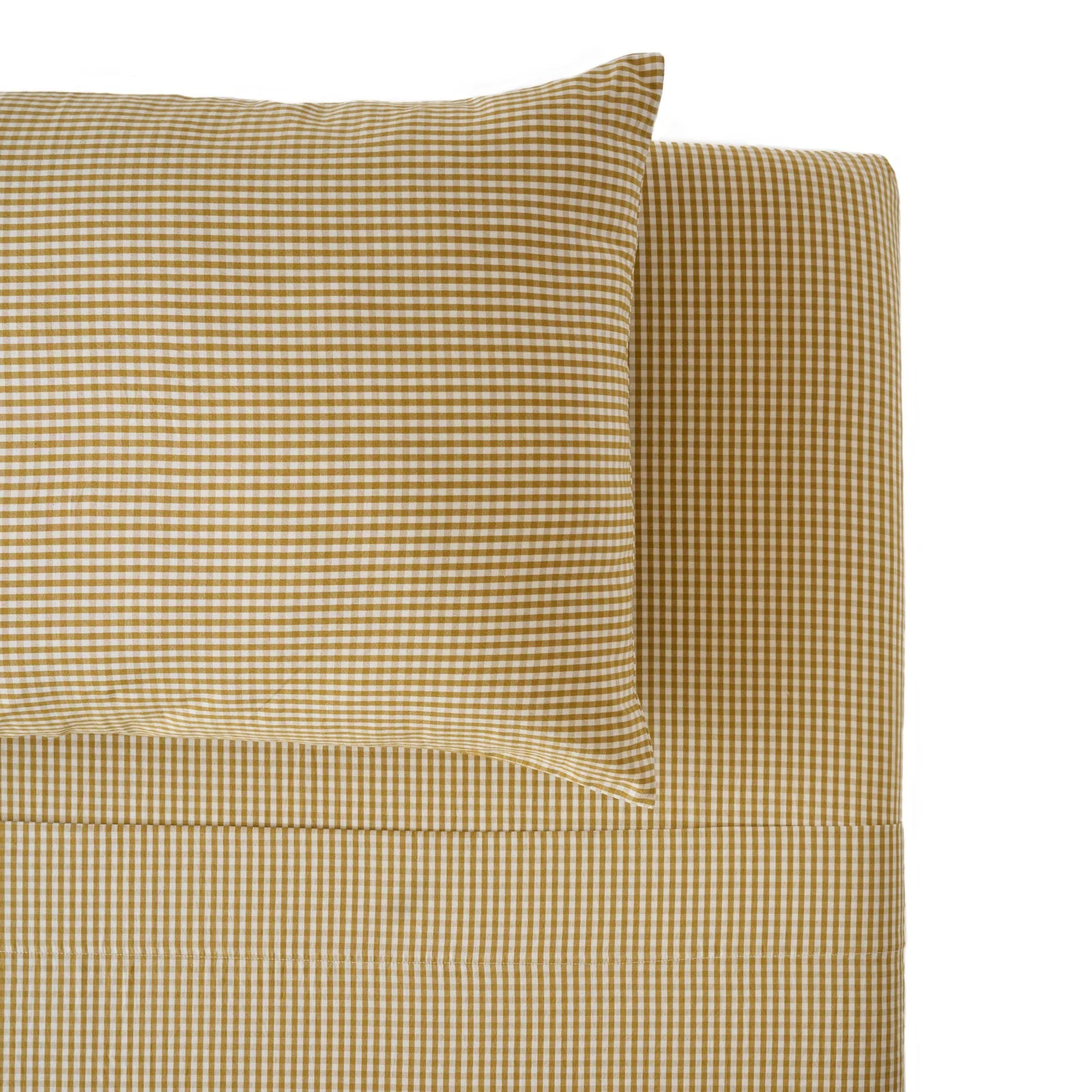 Gingham Kids Bedding Sheet Set - Dijon - Image 7