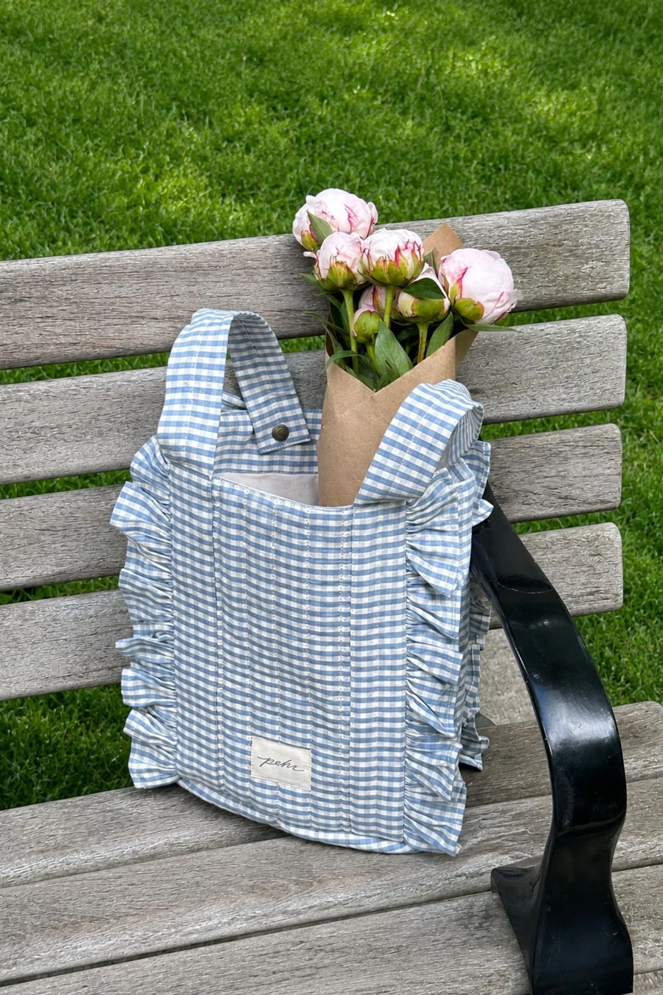 Gingham Stroller Bag - Harbor - Image 2
