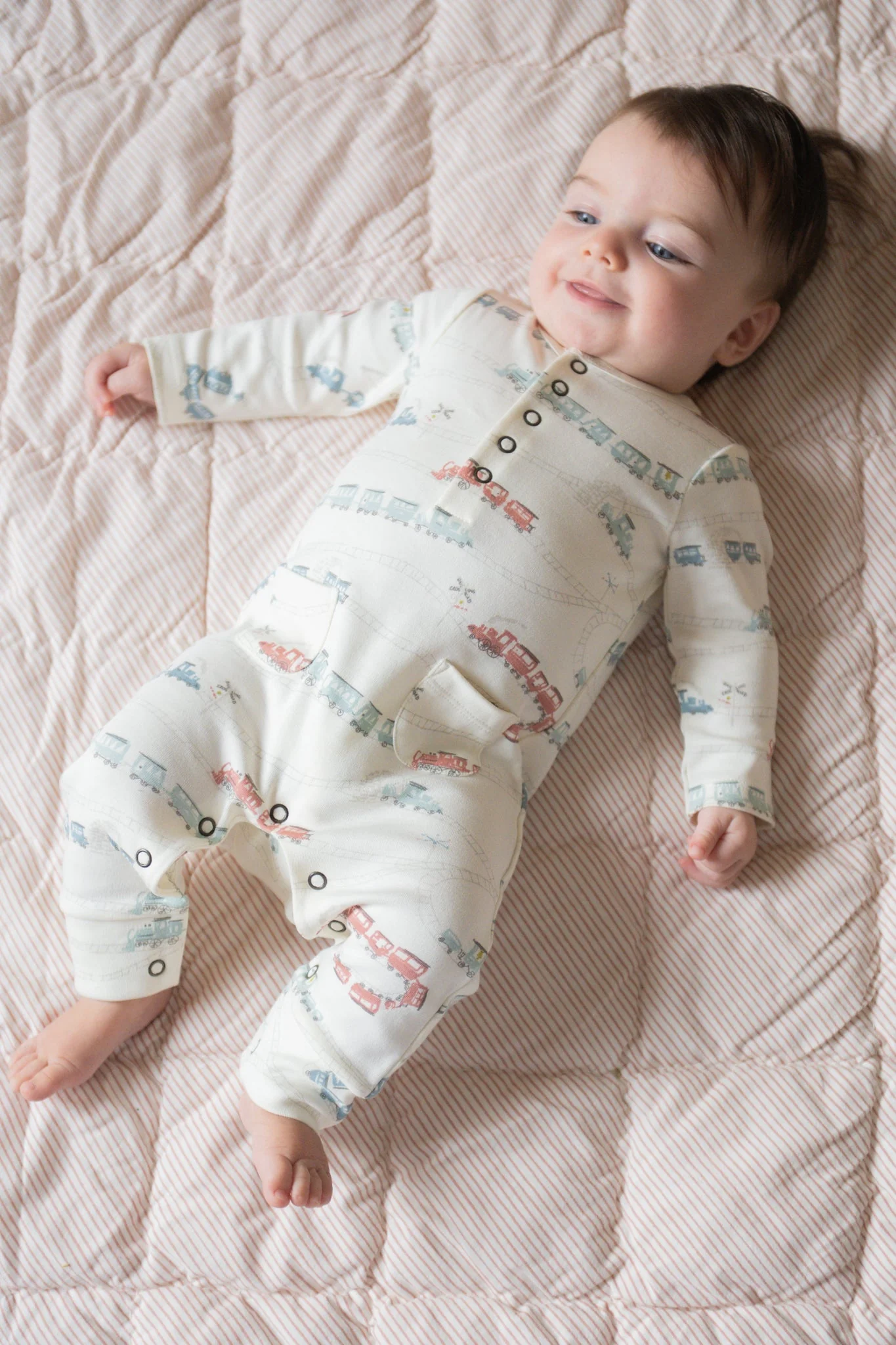 Henley Patch Pocket Romper - Locomotive - Image 3