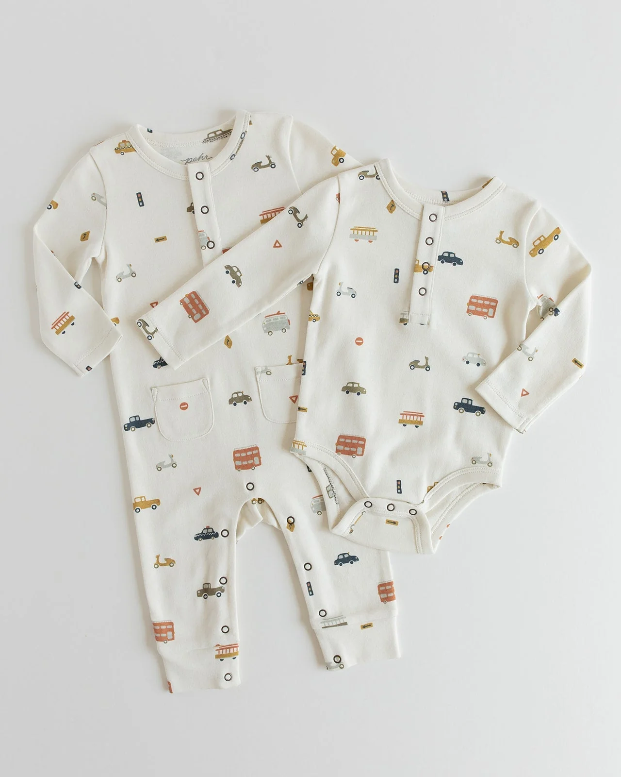 Henley Patch Pocket Romper - Rush Hour - Image 6