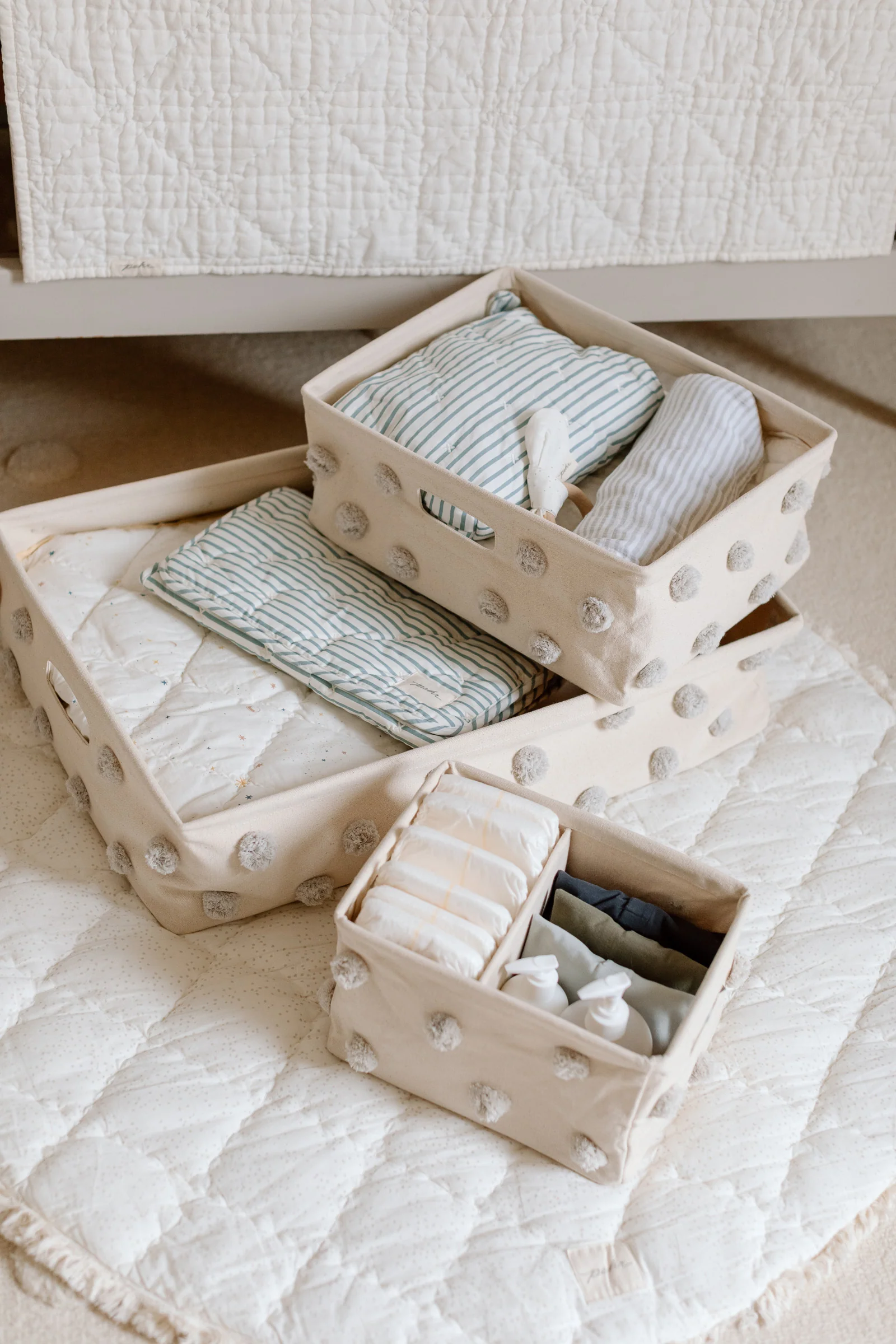 Pom Pom Basket-Hideaway - Grey - Image 7