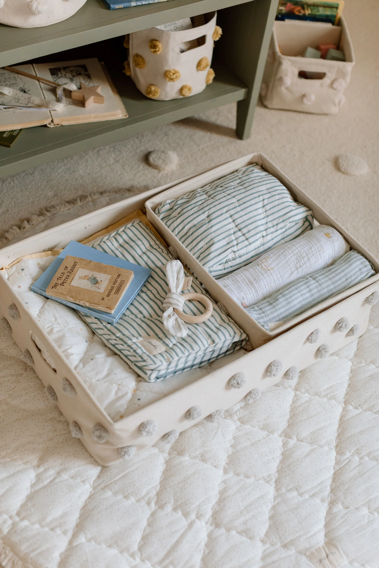 Pom Pom Basket-Hideaway - Grey - Image 8