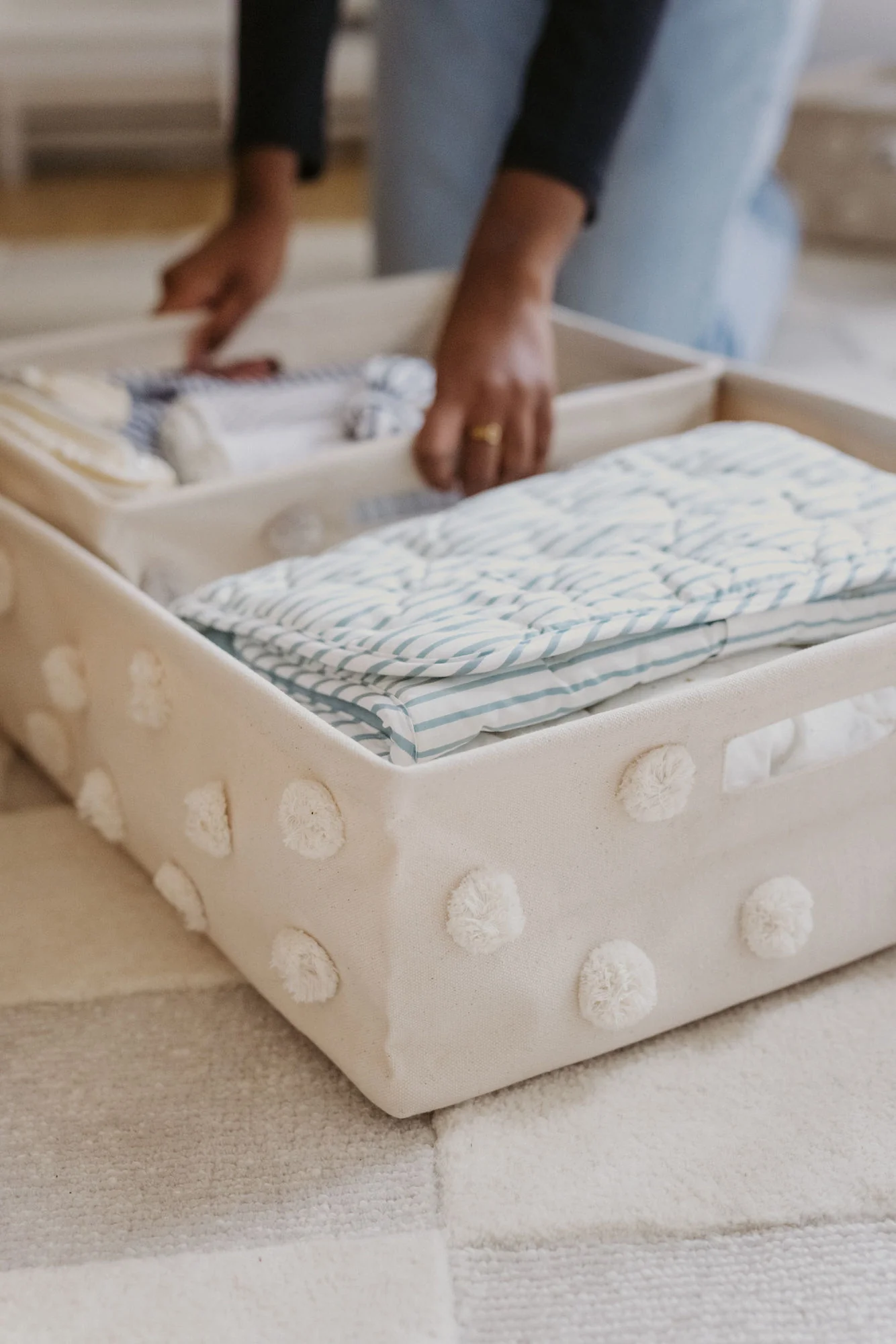 Pom Pom Basket-Hideaway - Natural - Image 8