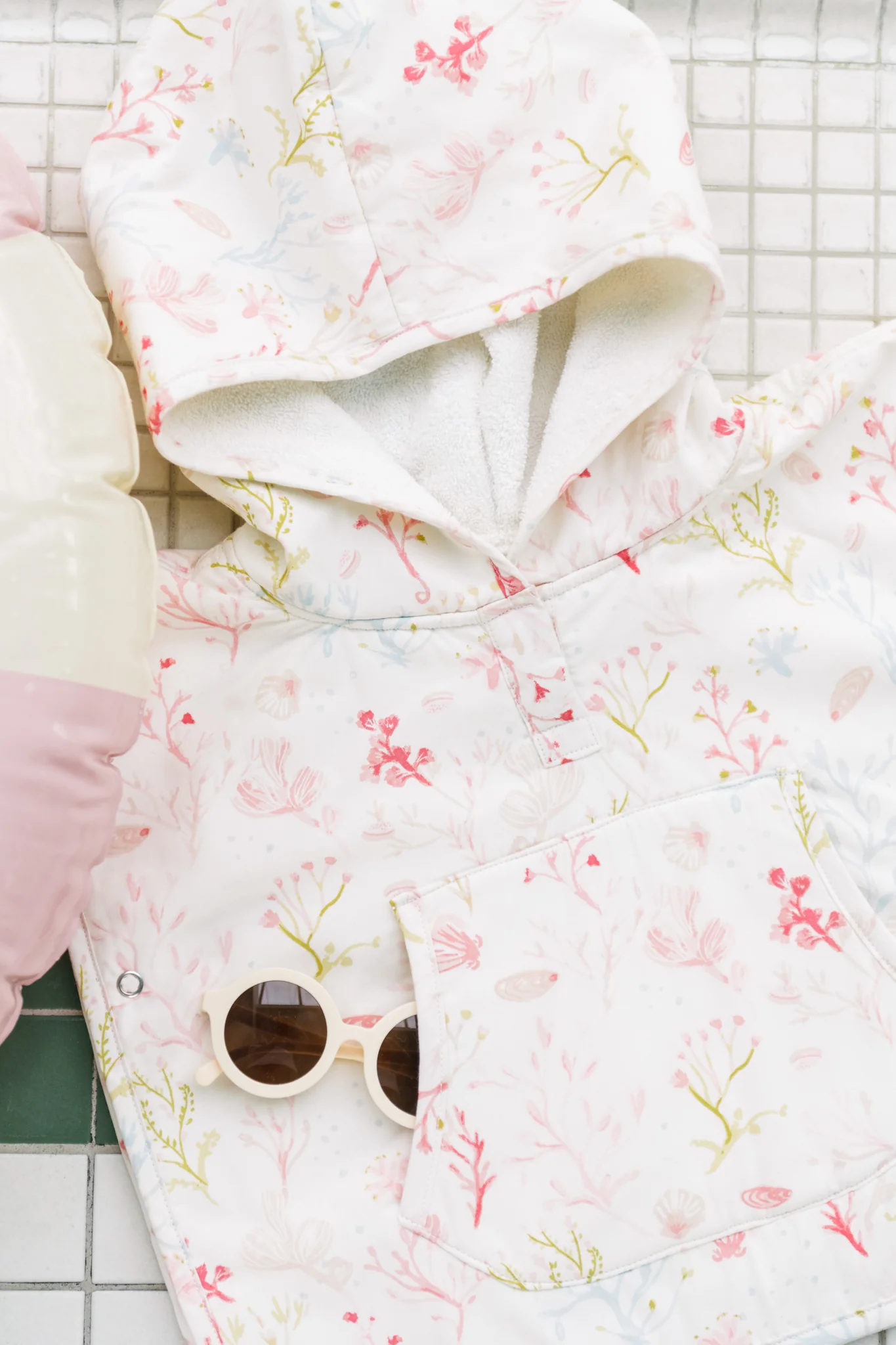 Hooded Poncho Towel - Sea Bloom - Image 5