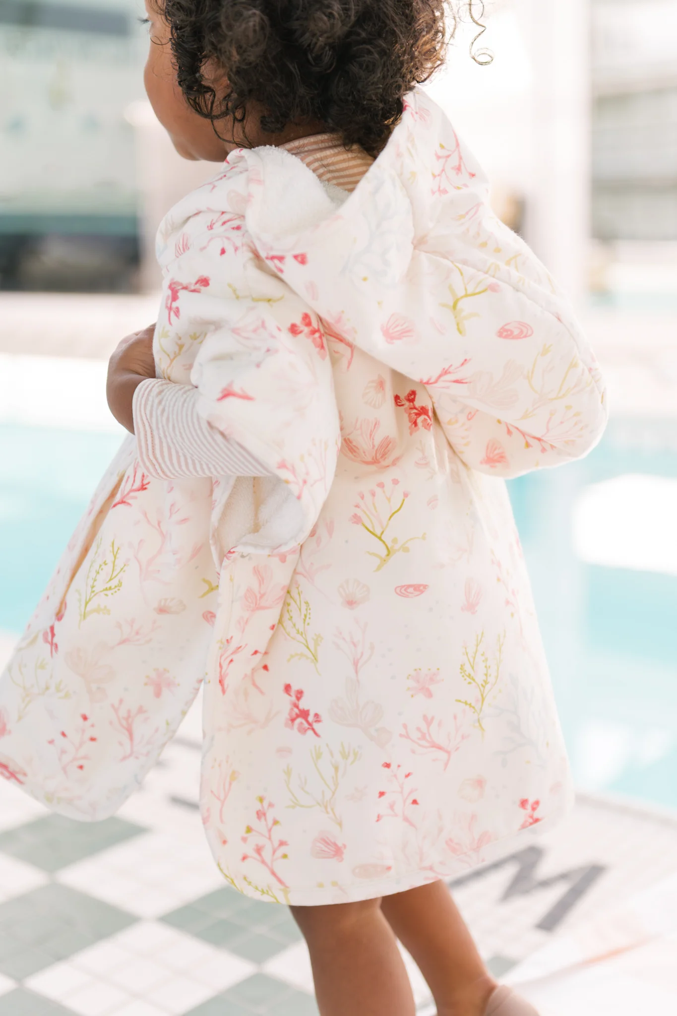 Hooded Poncho Towel - Sea Bloom - Image 8