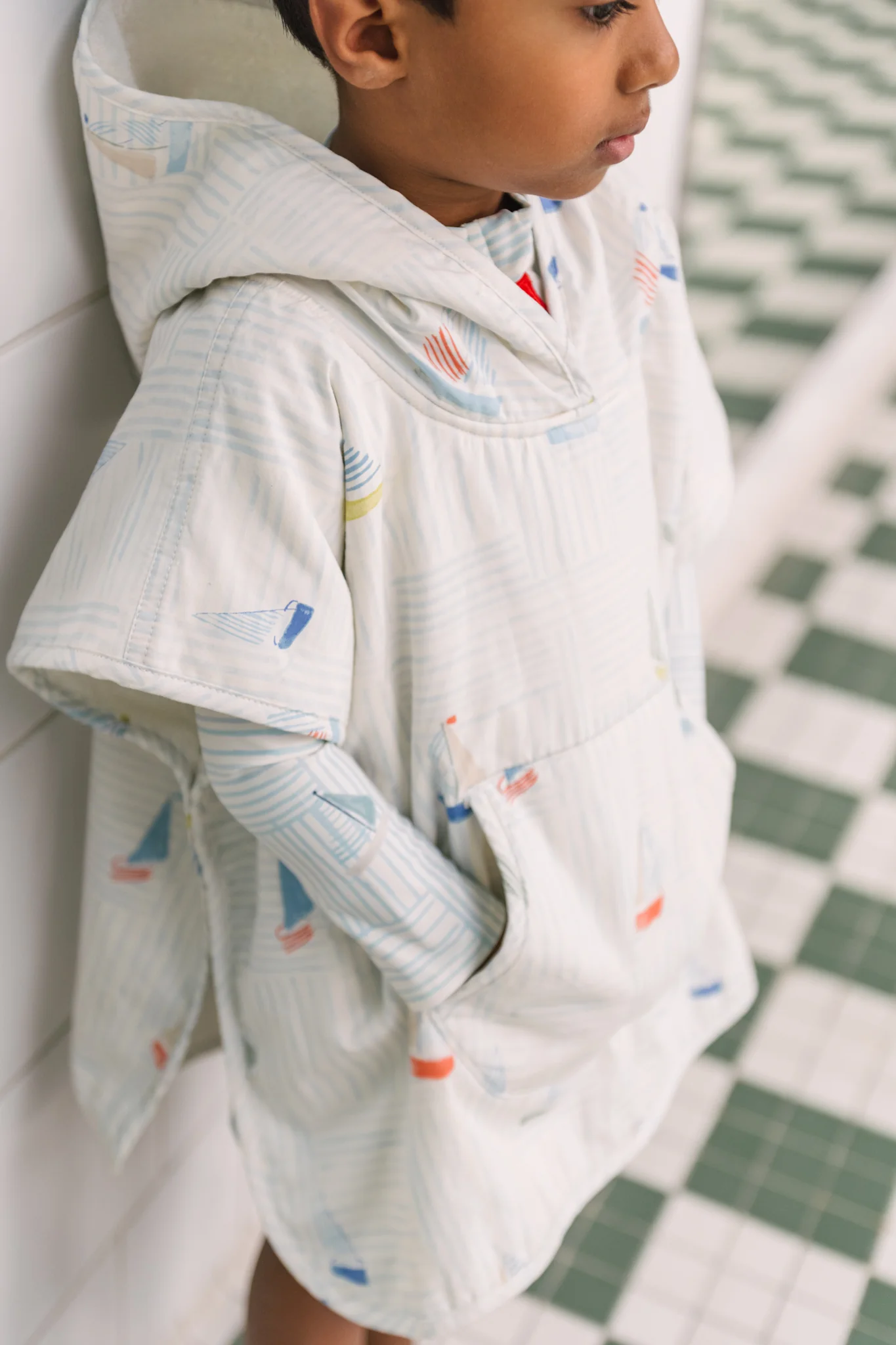 Hooded Poncho Towel - Set Sail - Image 7