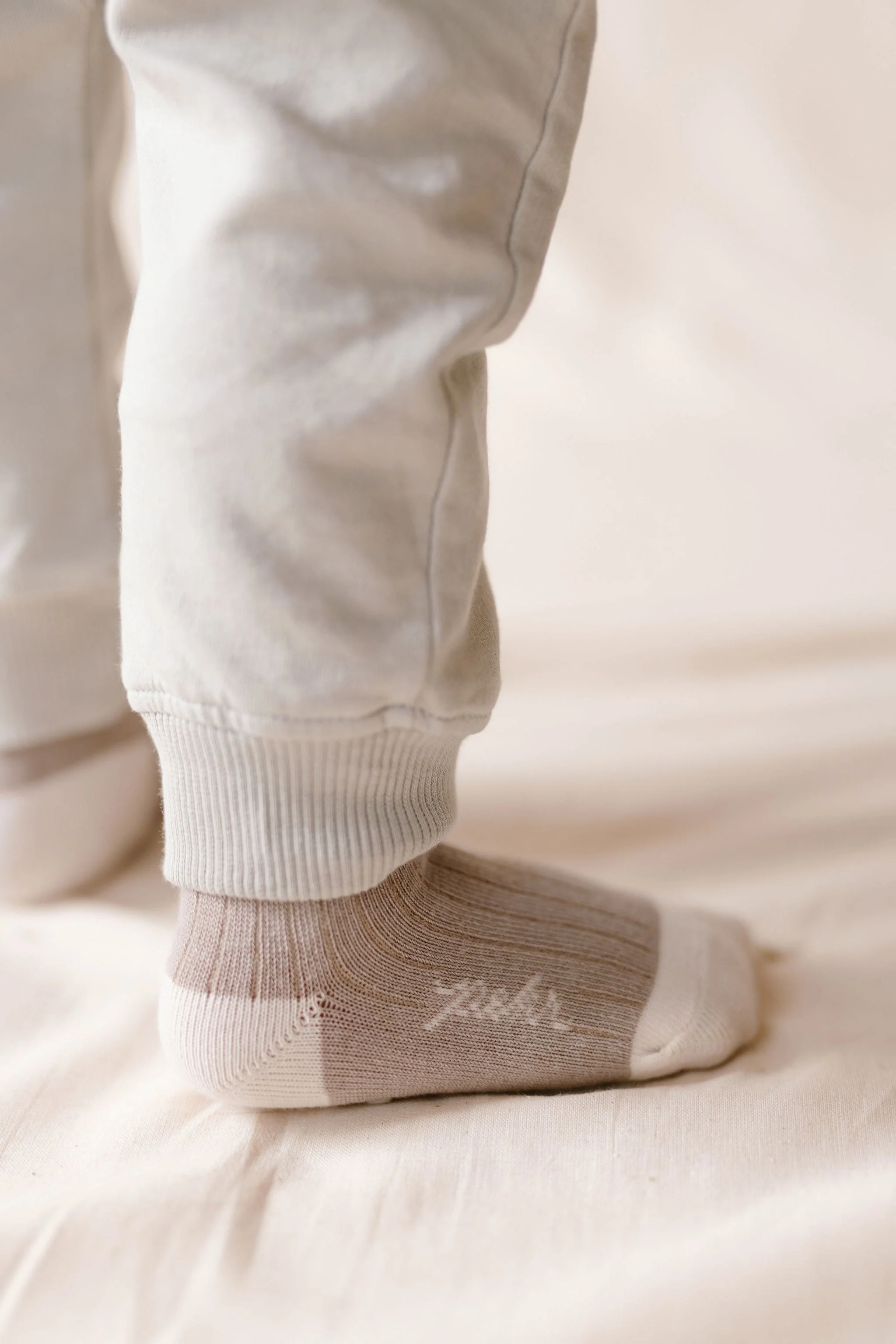 Kids Crew Socks 3 Pack - Light Mushroom - Image 2