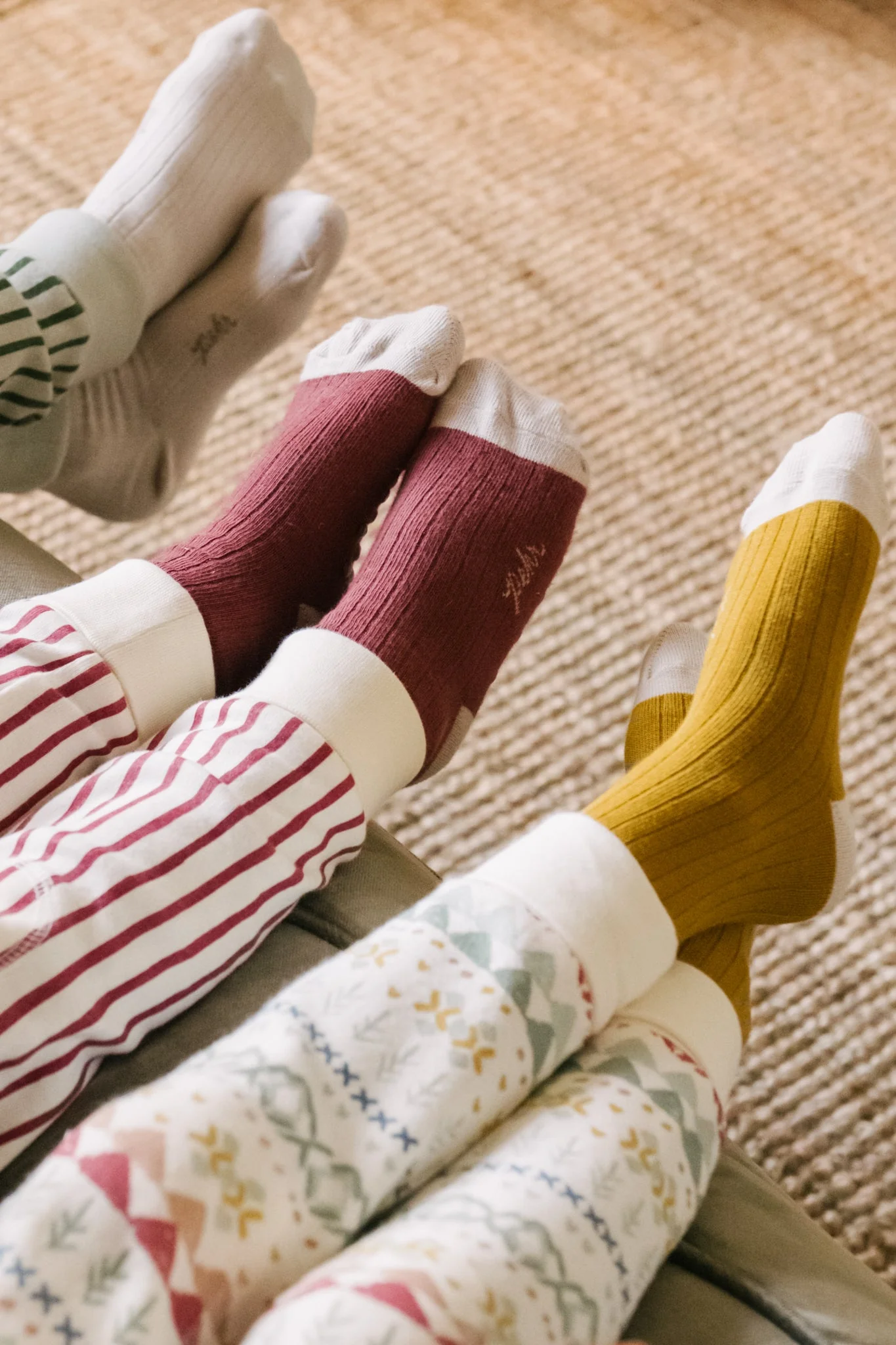 Kids Crew Socks 3 Pack - Natural - Image 4