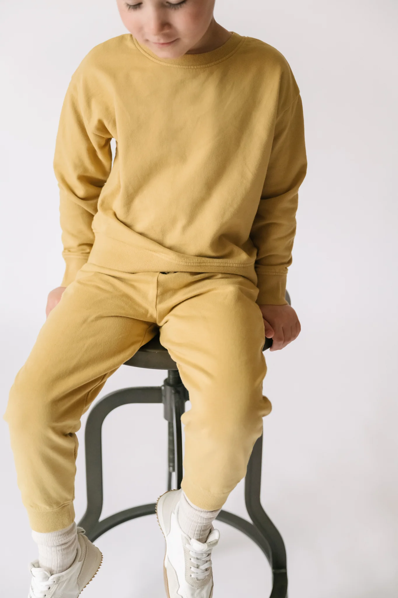 French Terry Kids Jogger - Dijon - Image 3